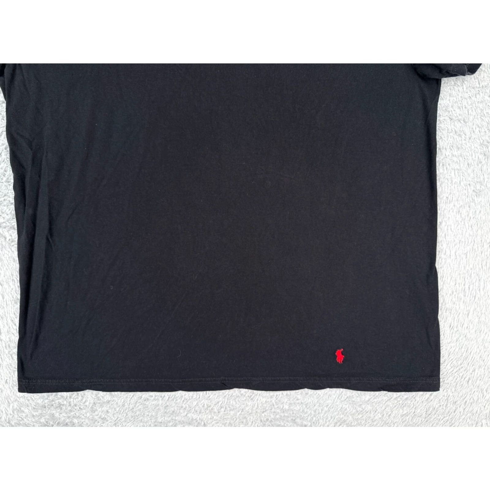 Ralph Lauren VINTAGE Ralph Lauren Polo Shirt Men XL Black Cotton Jersey Crew Neck Short Sleeve Embroidered Logo Classic Designer Sports 90s Size US XL / EU 56 / 4 - 5 Thumbnail