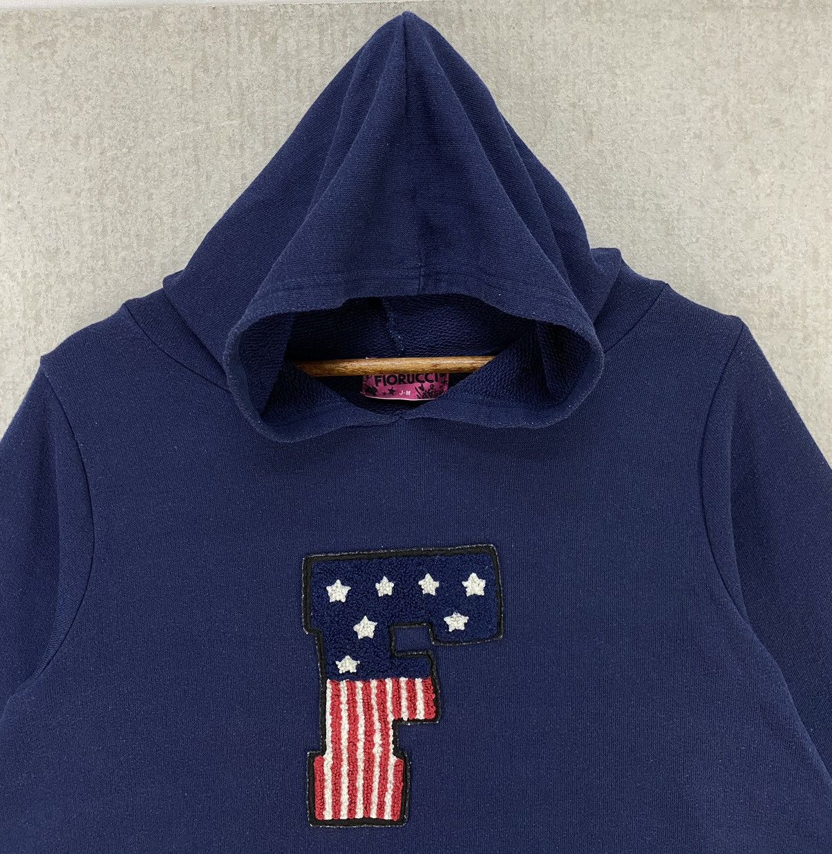 Fiorucci Florucci Womens Hoodie Big Logo Embroidery US Flag Pullover Size ONE SIZE - 2 Thumbnail