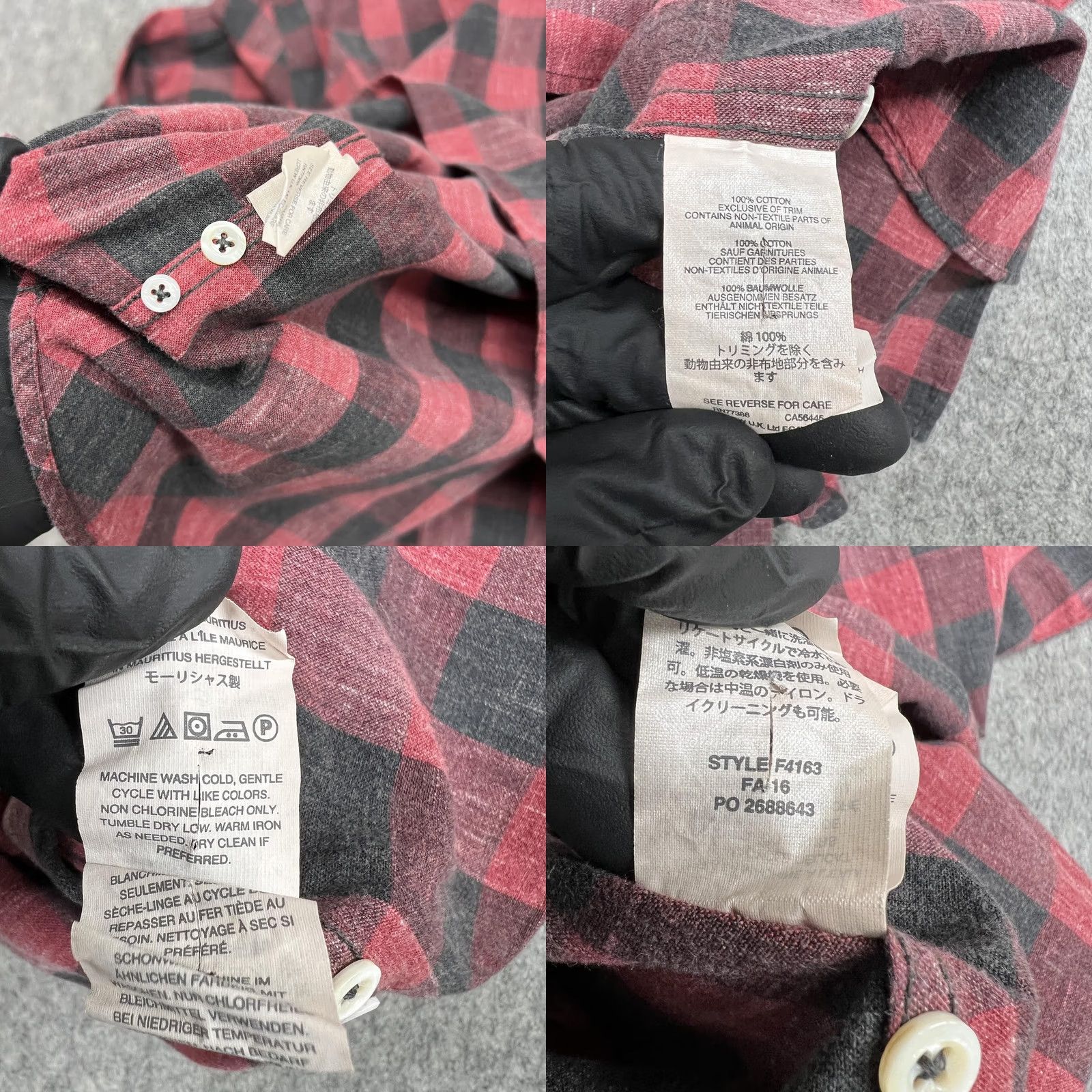 J.Crew J Crew Shirt Mens XL Red Black Buffalo Plaid Flannel Button Down Slim Fit Size US XL / EU 56 / 4 - 10 Thumbnail