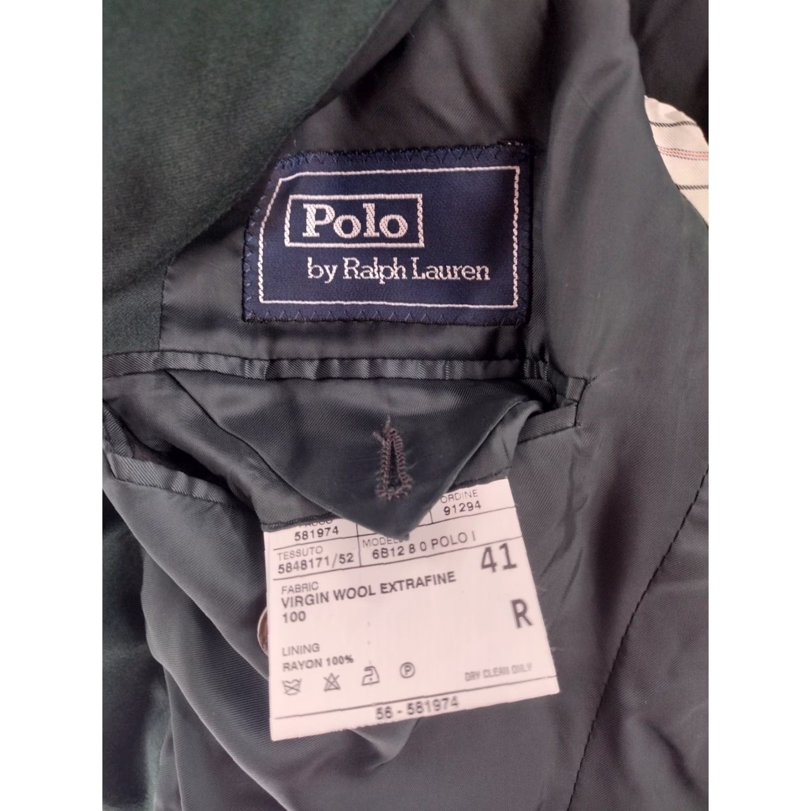 Polo Ralph Lauren VINTAGE Polo Ralph Lauren Blazer Mens 41 Black 100% Wool Italy Made Size US L / EU 52-54 / 3 - 5 Thumbnail