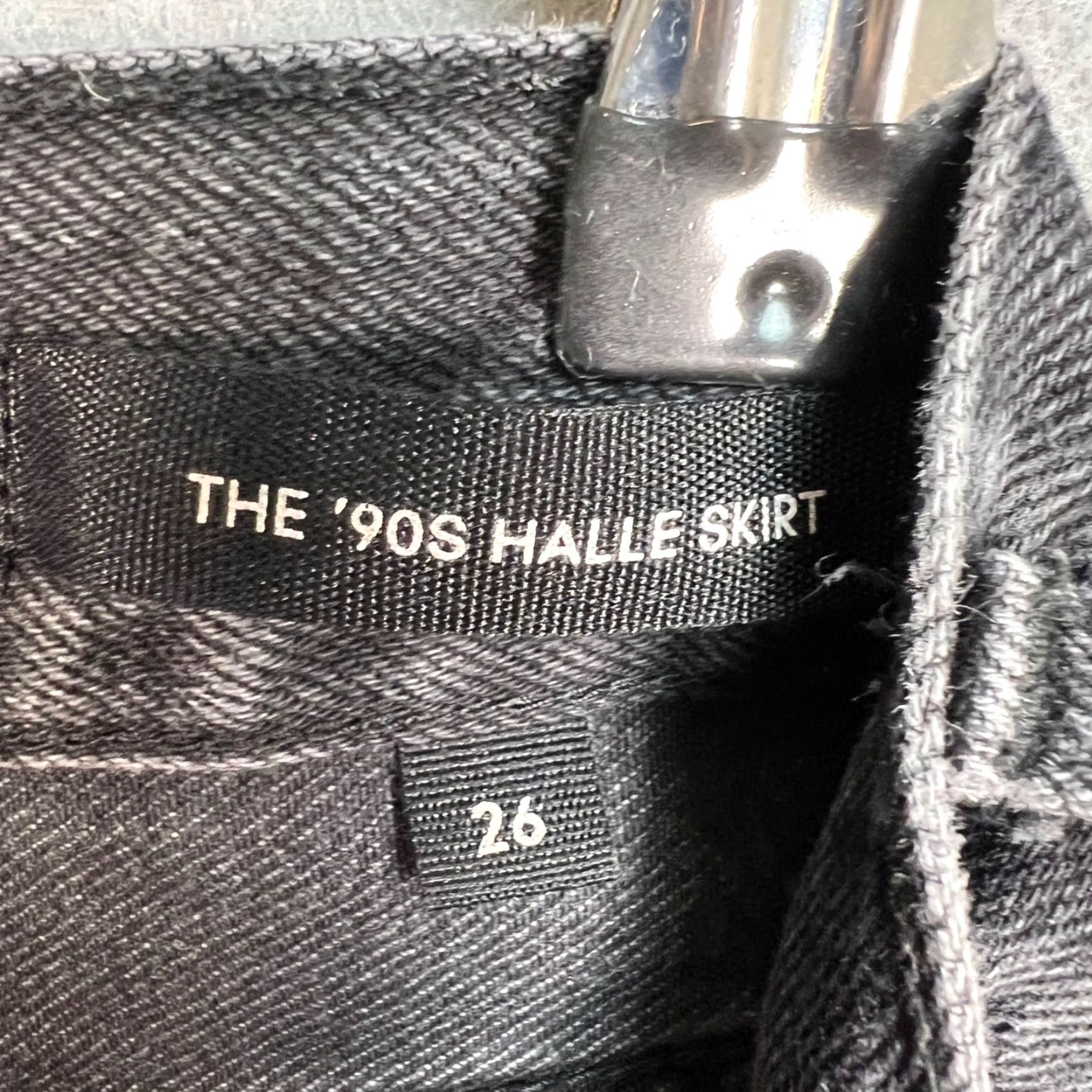 Other Forum Denim Skirt 26 Black Halle 90s Midi Womens Size 26" / US 2 / IT 38 - 4 Thumbnail
