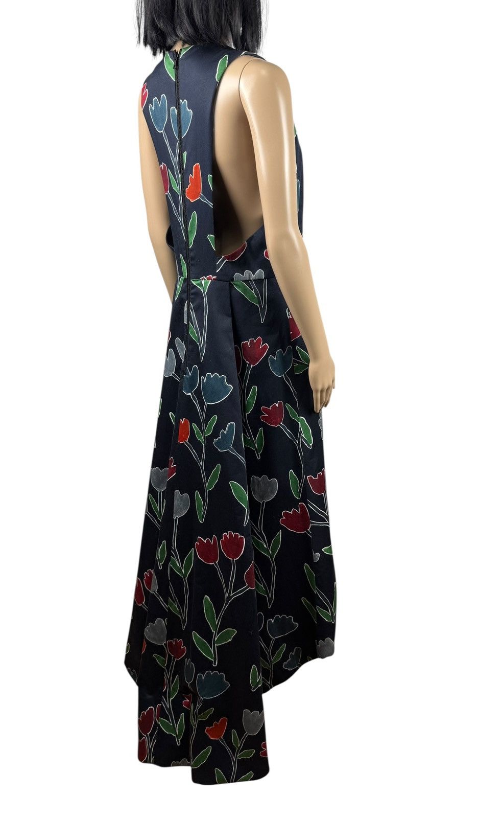 Alice + Olivia Alice + Olivia Tulip Printed High Low Cotton Dress Beckie Size L / US 10 / IT 46 - 7 Thumbnail