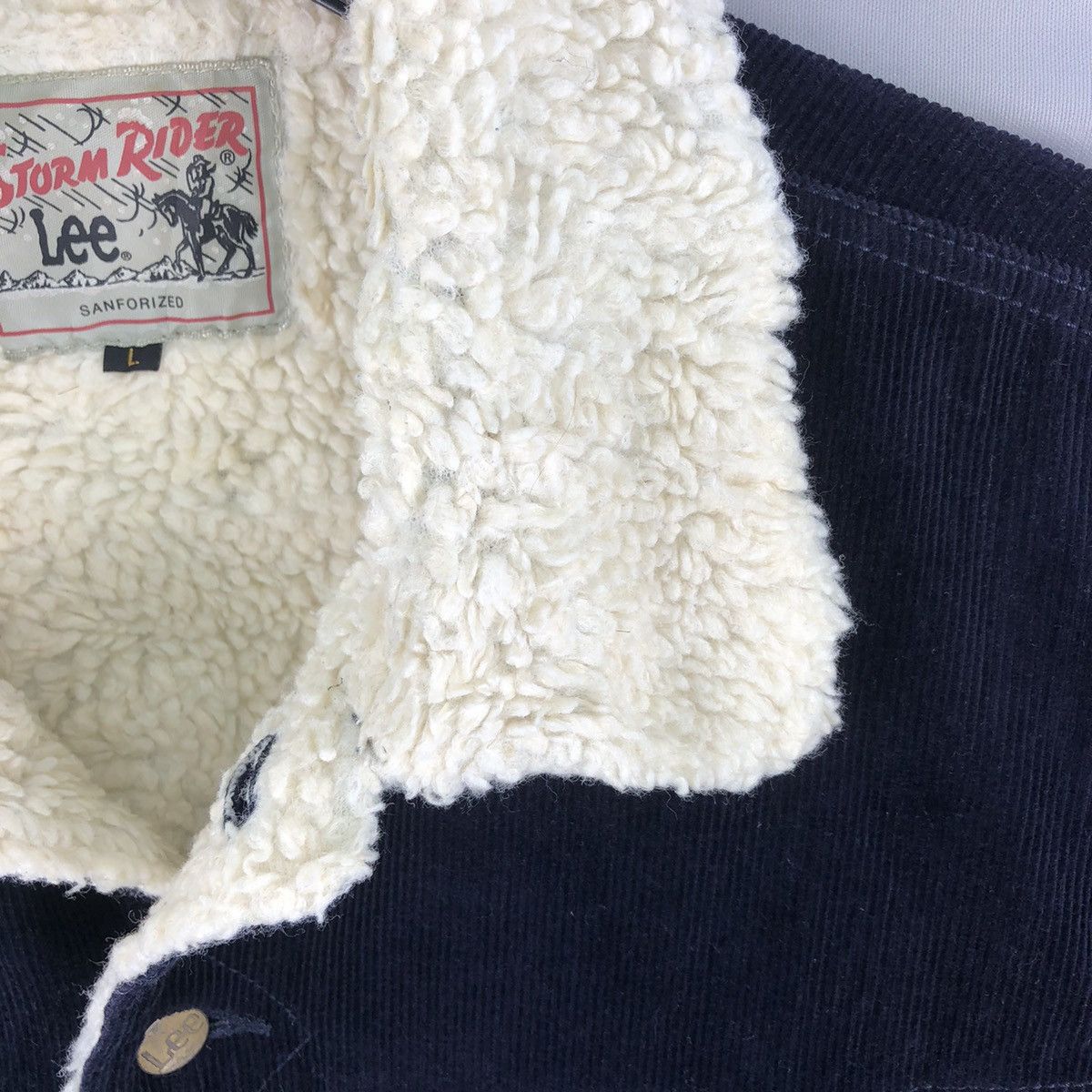 Lee Vintage 90's Lee Storm Rider Corduroy Sherpa Lining Jacket Size US M / EU 48-50 / 2 - 9 Thumbnail