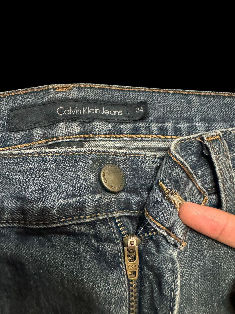 Vintage BOOTCUT Vintage Y2K Calvin Klein Jeans Insane Rusty Distress Size US 35 - 10 Thumbnail