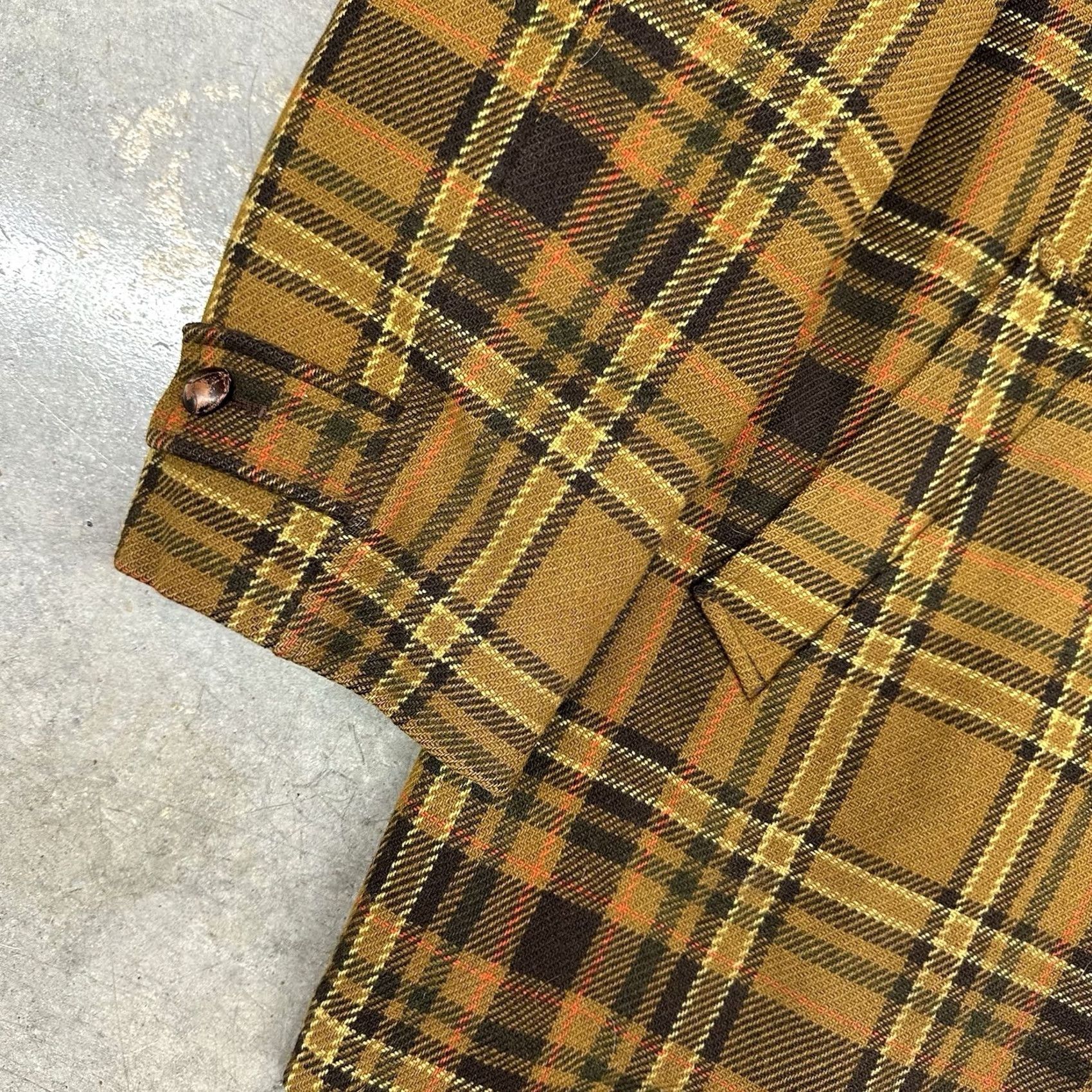 Pendleton VINTAGE Pendleton Wool Overcoat Coat Faux Fur Collar Quilted Plaid 60/70s Mens Large Size US L / EU 52-54 / 3 - 3 Thumbnail