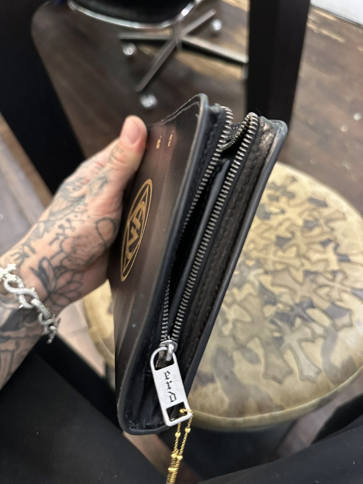 Enfants Riches Deprimes ERD black leather NA narcotics bag keep all wallet Size ONE SIZE - 6 Thumbnail