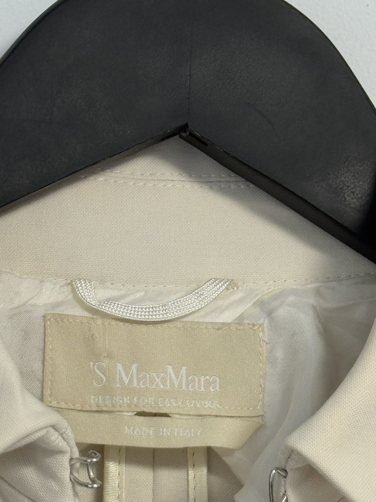 Max Mara Max Mara Ivory Cropped Jacket Button Front Coat Blazer Size M / US 6-8 / IT 42-44 - 9 Thumbnail