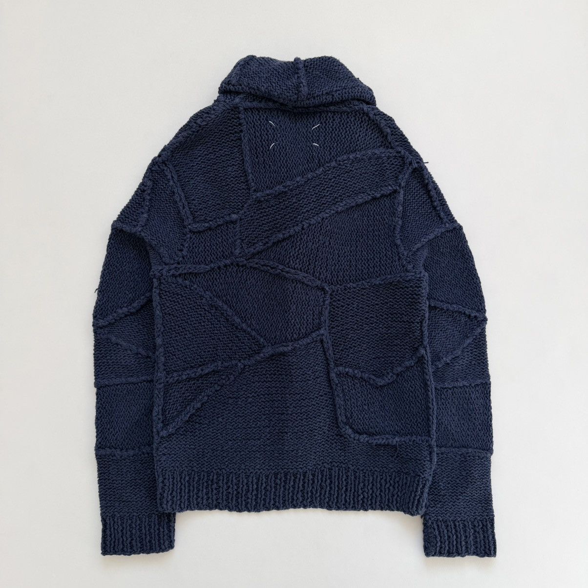 Maison Margiela S/S 10 Sample Panelled Chunky 3D Knit Cardigan Size US M / EU 48-50 / 2 - 15 Thumbnail
