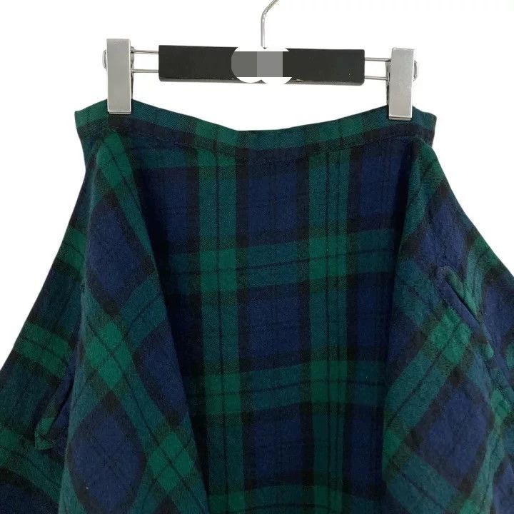 Comme des Garcons Comme Des Garcons Green retro plaid deformation overskirt Size 23" - 3 Thumbnail