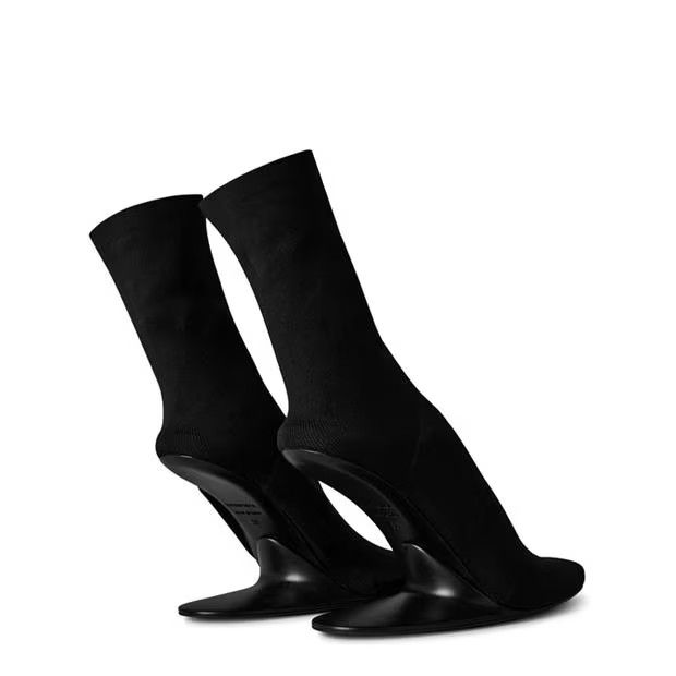 Balenciaga o1g2r1mq0924 100mm Ankle Boots in Black Size US 7 / IT 37 - 4 Thumbnail