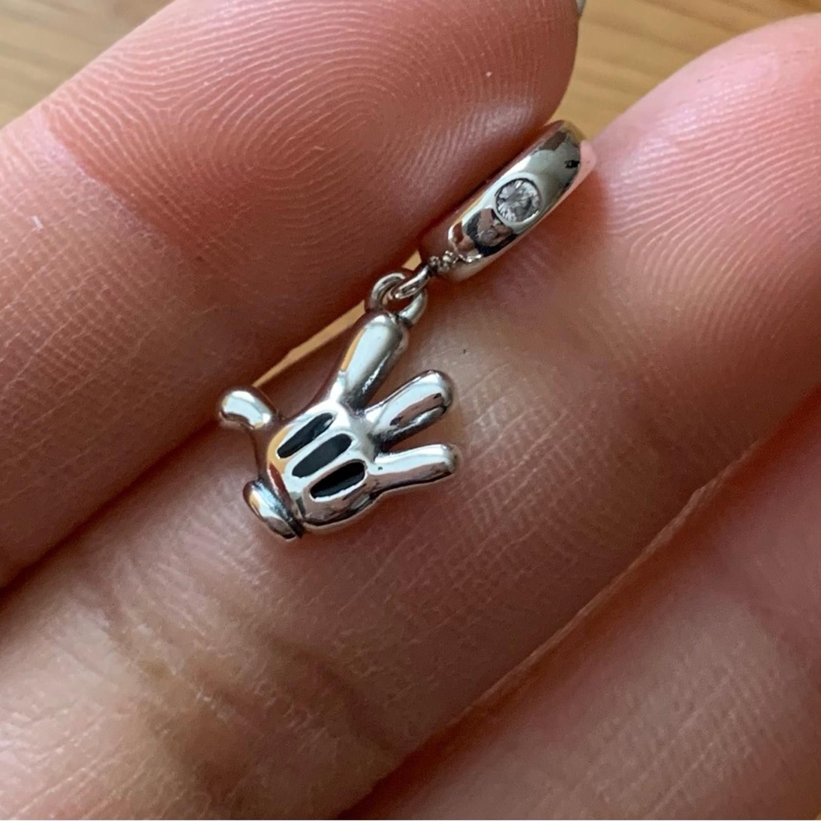 Other NWOT Mickey Mouse Glove Dangle Charm Sterling Silver 925 Size ONE SIZE - 3 Thumbnail