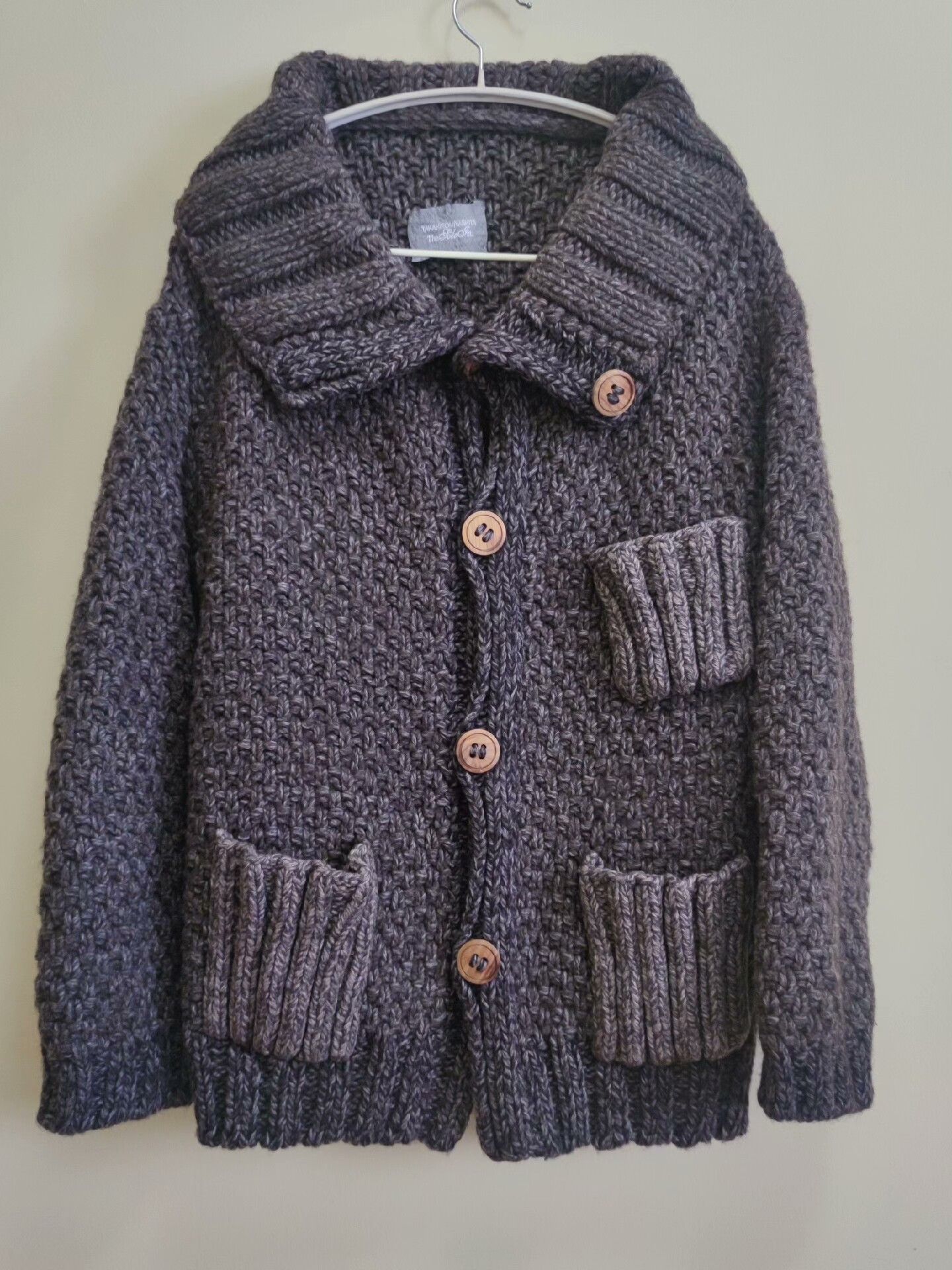 Takahiromiyashita The Soloist. Rare Fabric Knitted Cardigan with Unique Texture Size US M / EU 48-50 / 2 - 1 Thumbnail