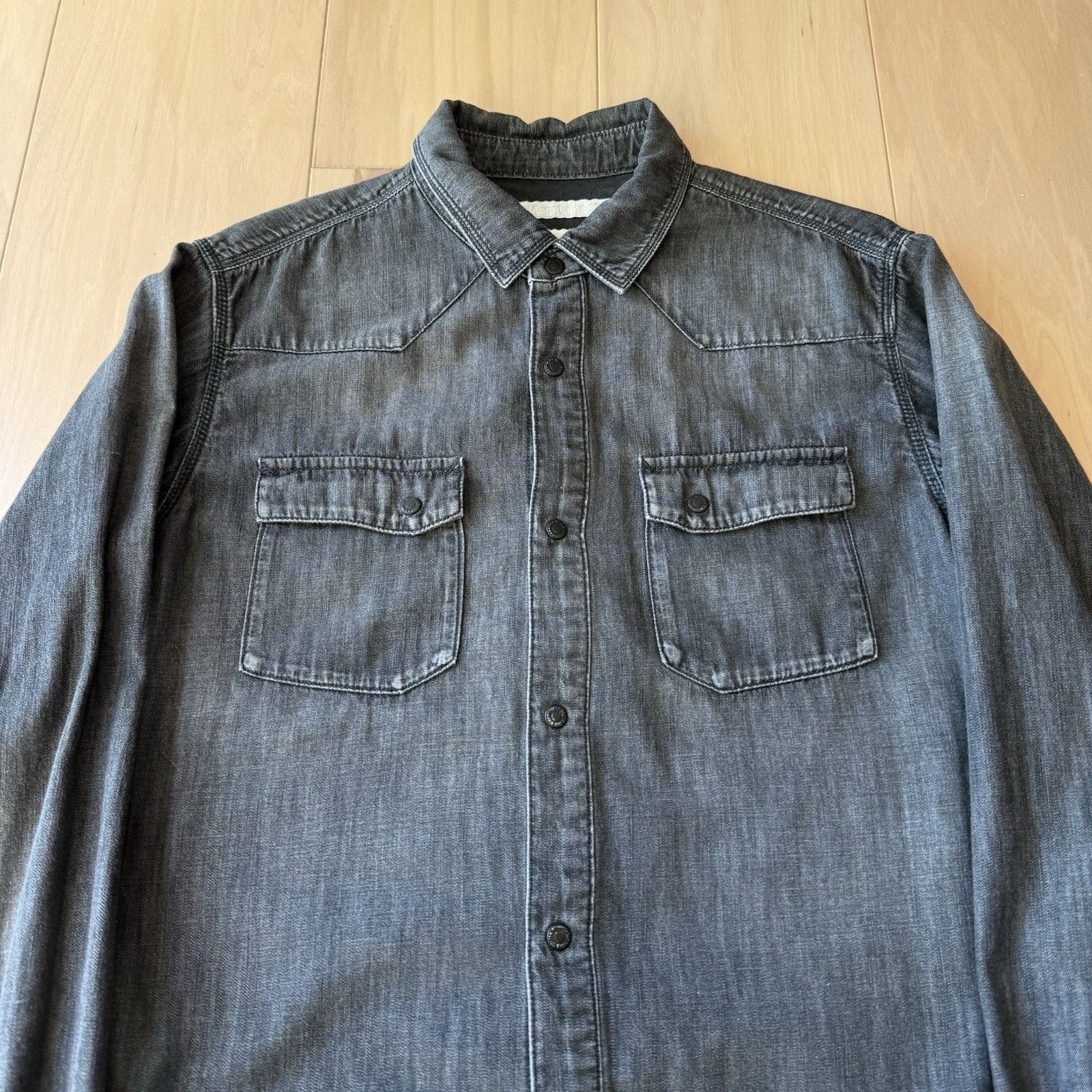 White Mountaineering White Mountaineering Snap Shirt Size 2 Black Denim Outdoors Size US M / EU 48-50 / 2 - 3 Thumbnail