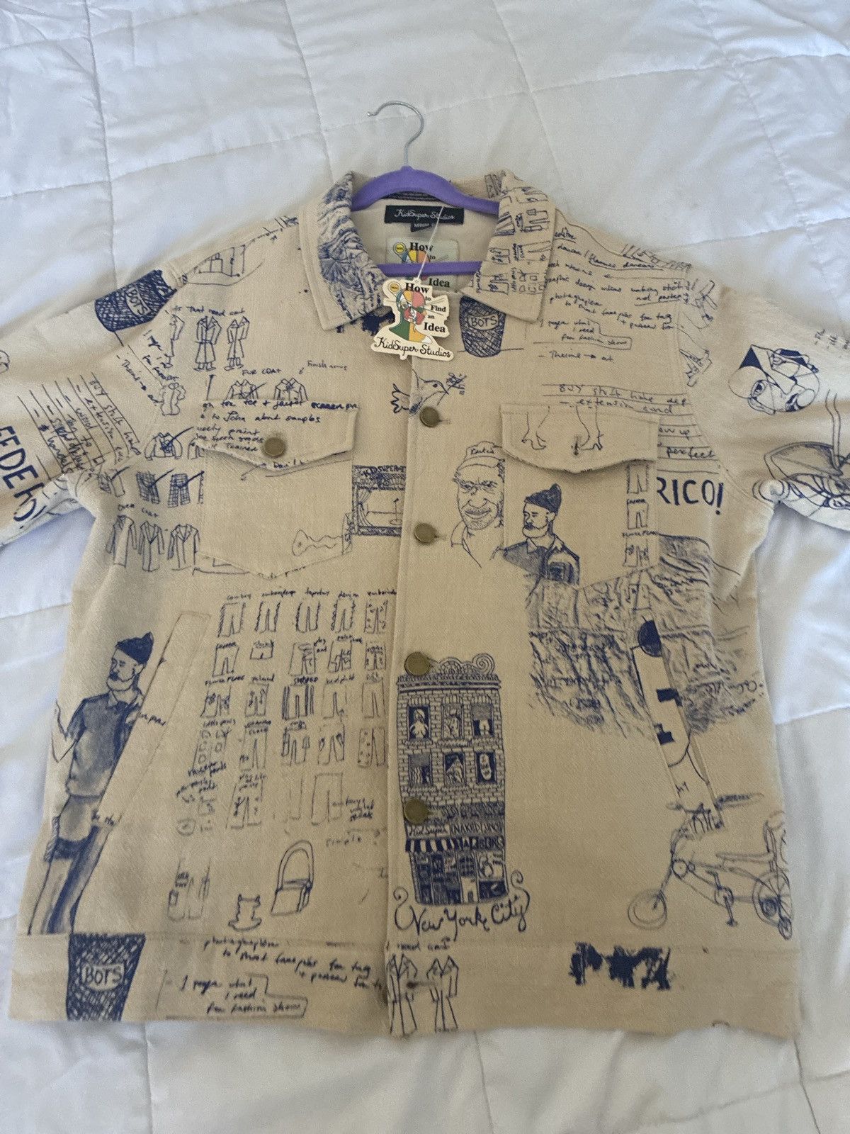 Other Doodles Linen Coat – Tan Size US M / EU 48-50 / 2 - 4 Thumbnail
