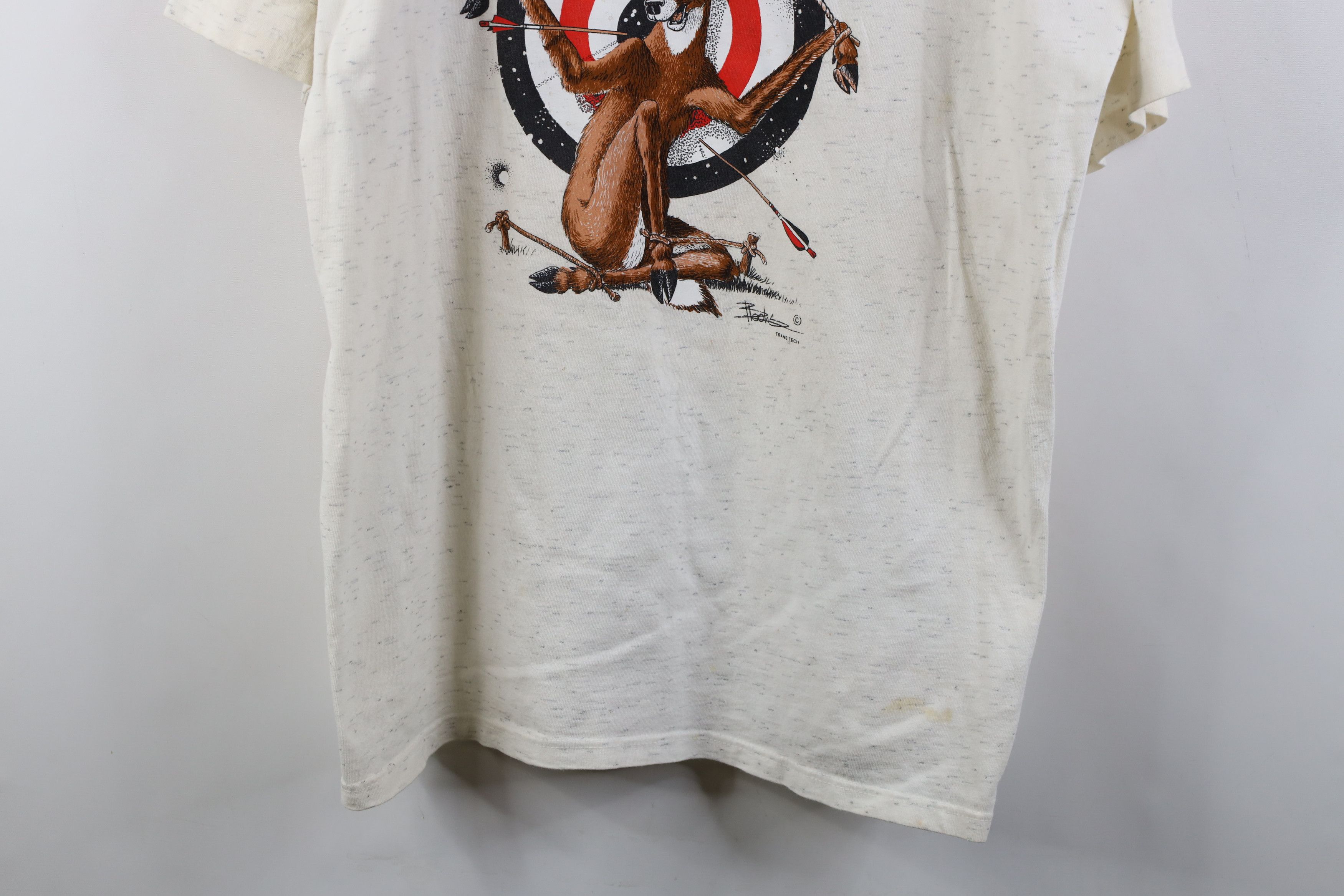 Vintage Vintage 90s Streetwear Deer Buck Excuse T-Shirt Gray USA Size US XL / EU 56 / 4 - 3 Thumbnail