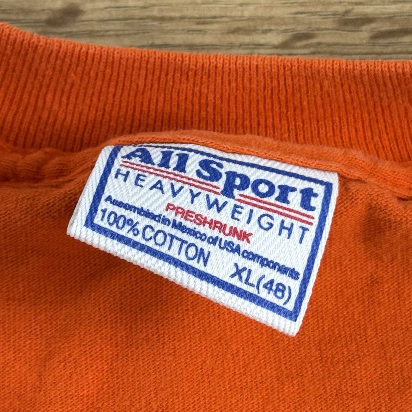 Vintage VINTAGE All Sport T-Shirt 90s Laconia Motorcycle Week Mens XL Orange Short Sleeve Crew Neck 1990s 1999 Flaming Skeleton Bike Rider Size US XL / EU 56 / 4 - 3 Thumbnail