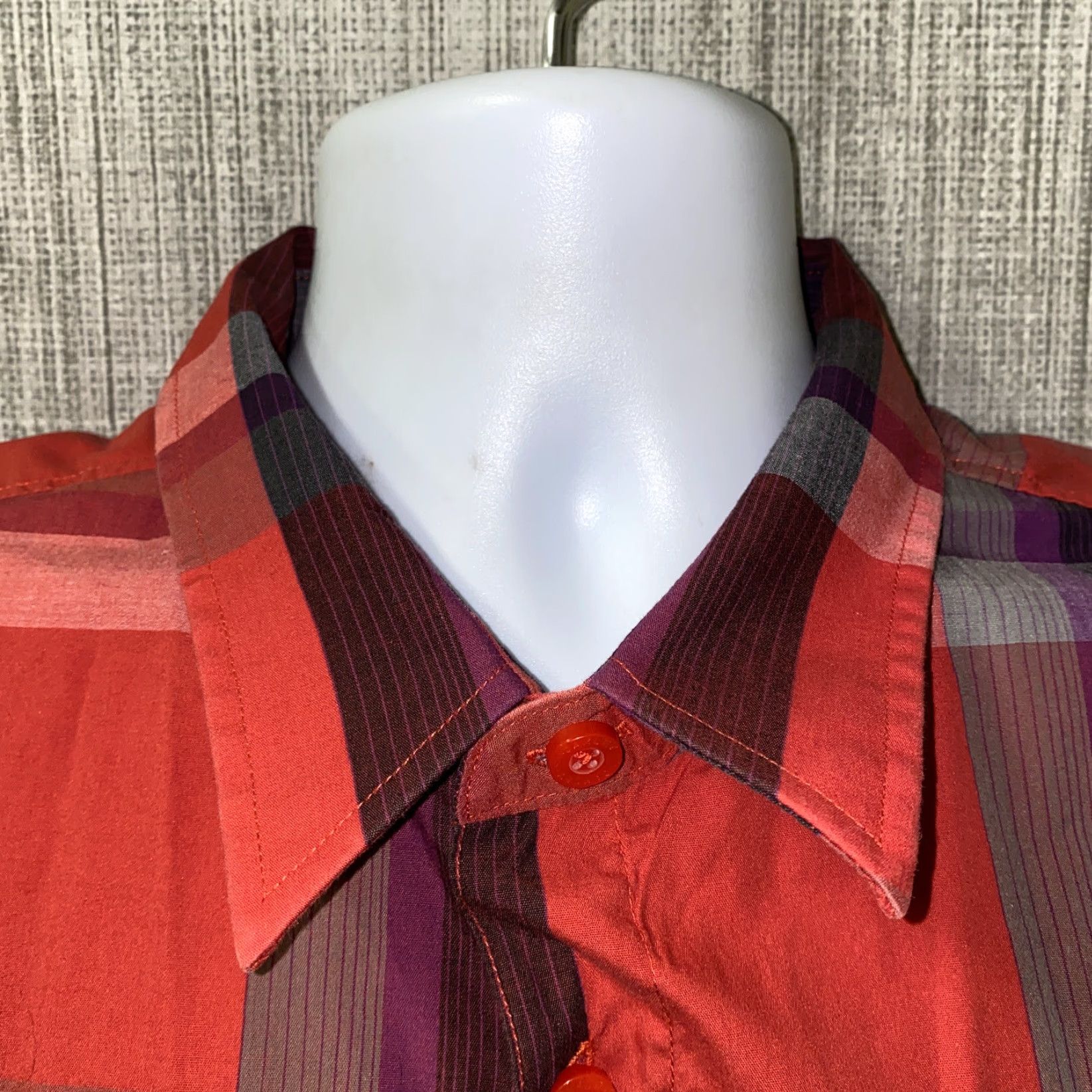 Oakley Oakley Mens Multicolor Plaid Short Sleeve Button Front Shirt L Regular Colorful Button-Up Mens Size US L / EU 52-54 / 3 - 3 Thumbnail