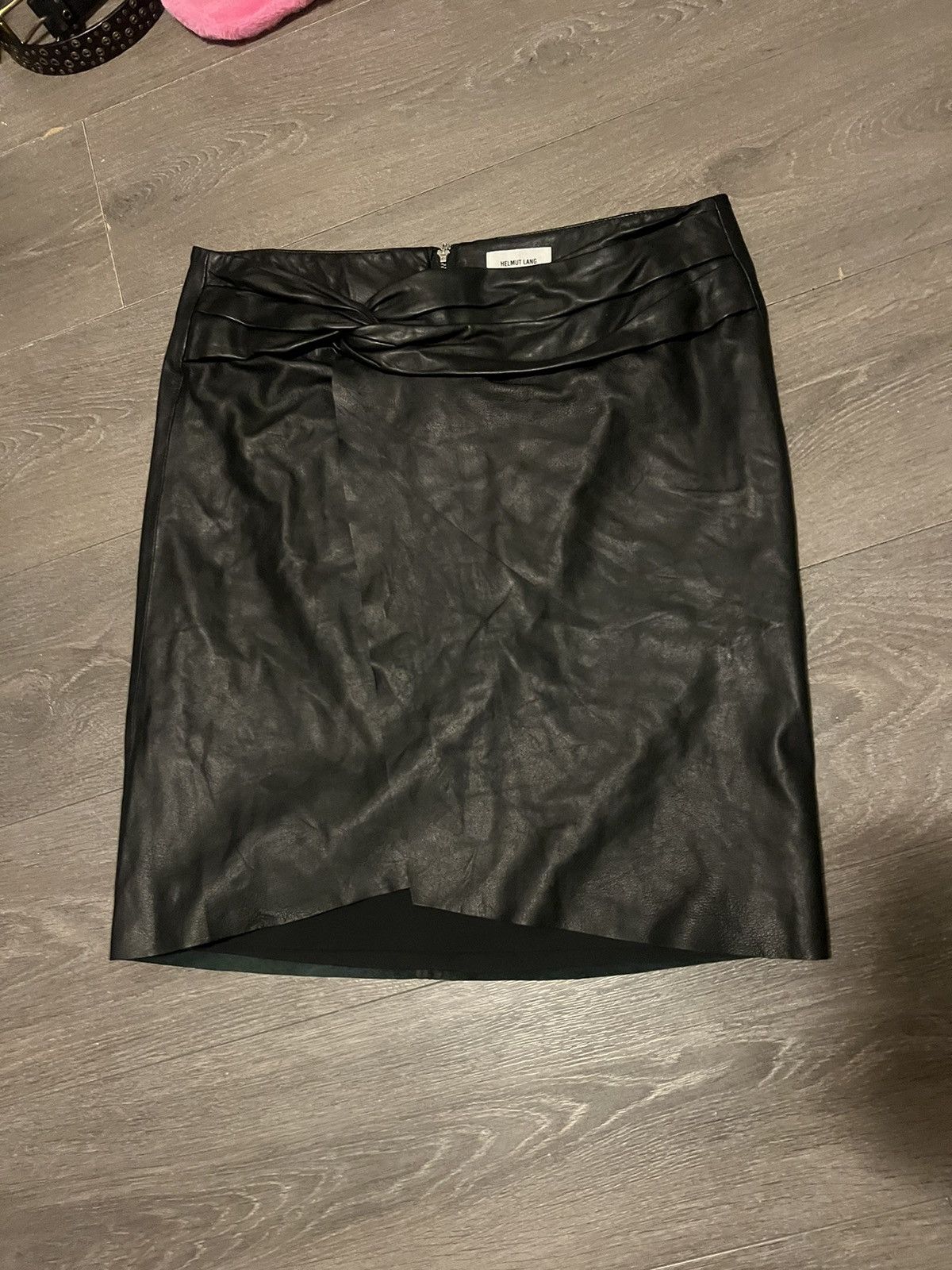 Helmut Lang leather helmut lang skirt Size 32" / US 10 / IT 46 - 1 Thumbnail