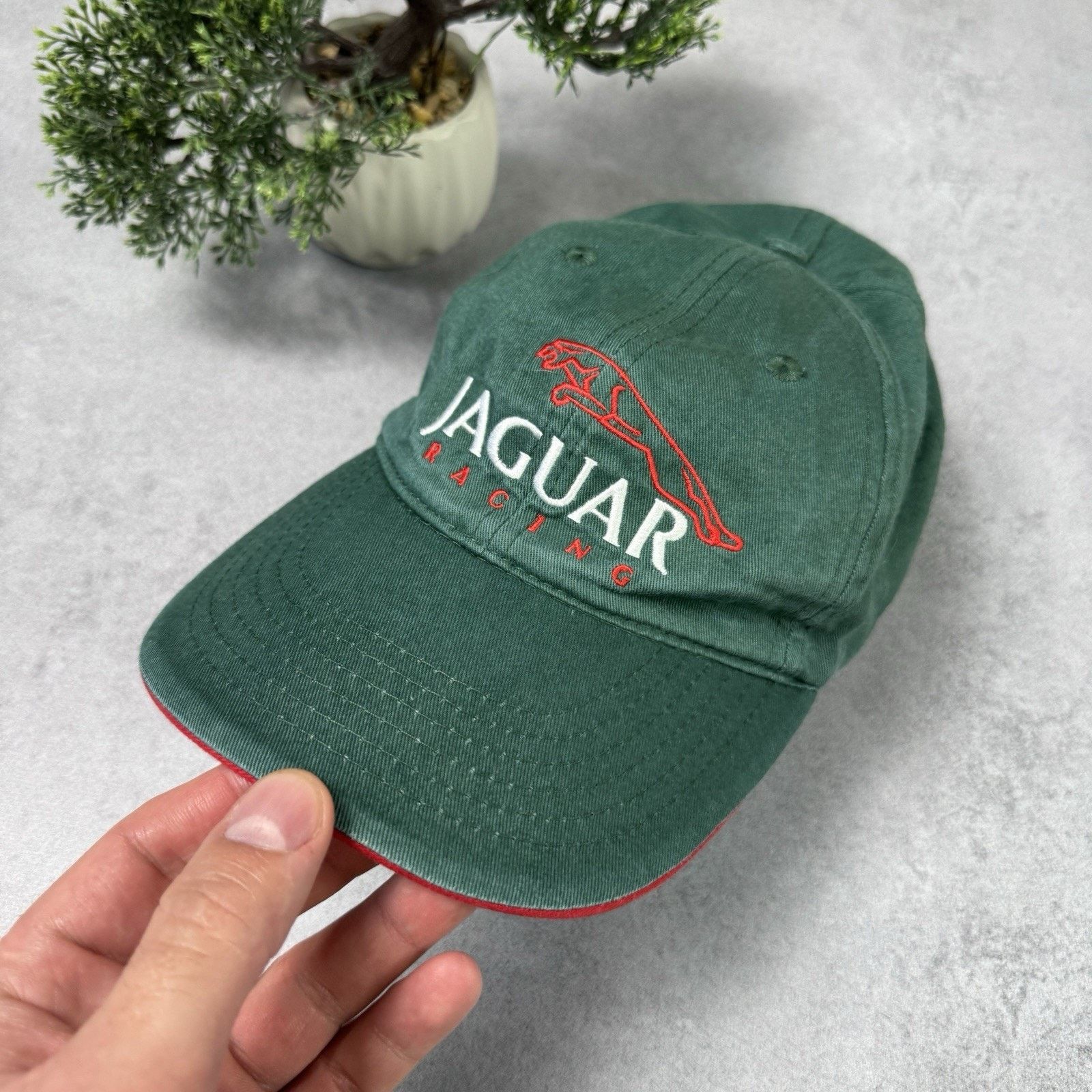 Vintage Vinatge Jaugar F1 Racing Cap Hat Men One Size Green Size ONE SIZE - 2 Thumbnail