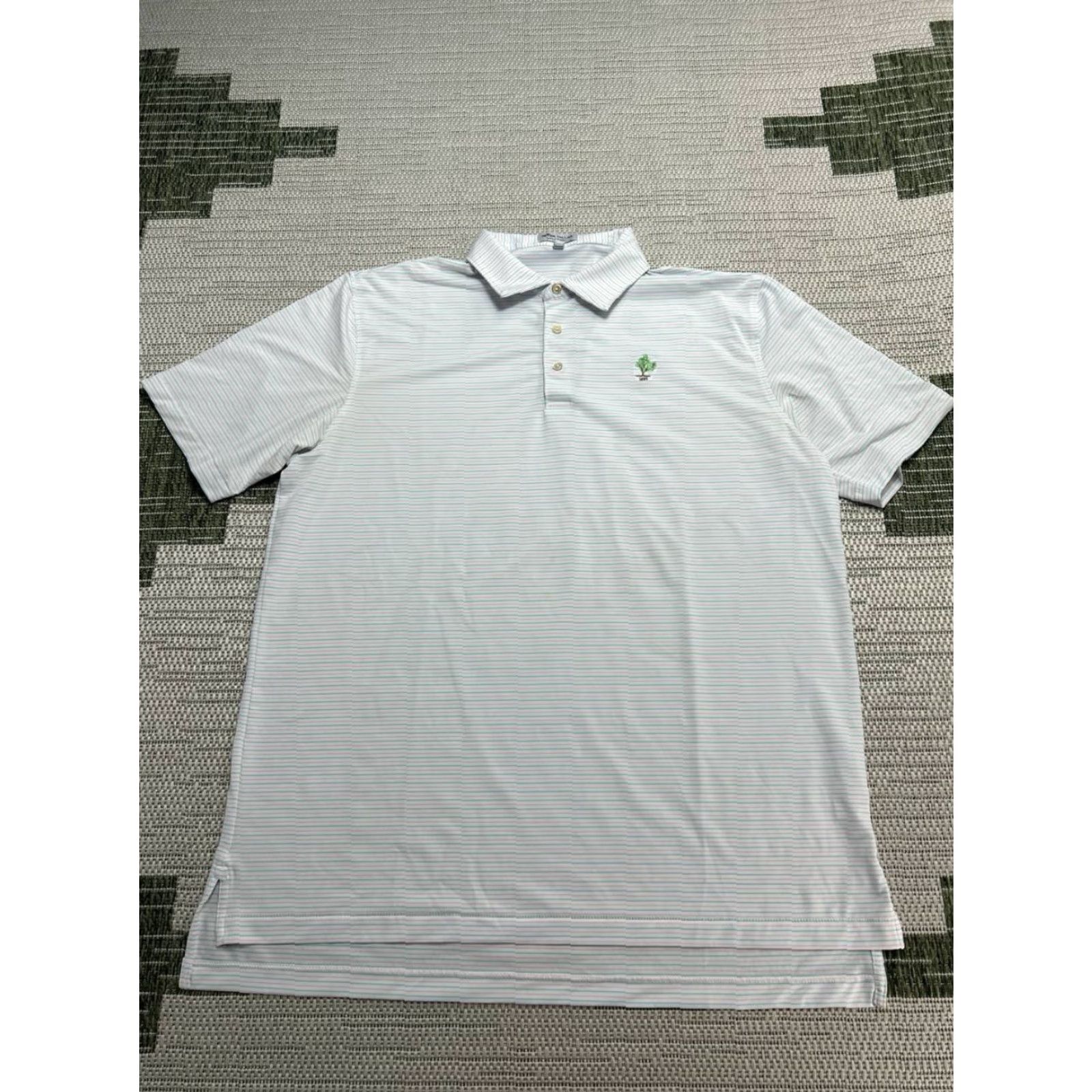 Peter Millar Peter Millar Summer Comfort Polo Shirt Mens XL Multicolor Striped Golf Tennis Shirt Size US XL / EU 56 / 4 - 2 Thumbnail