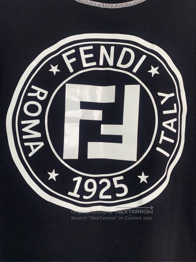Fendi Fendi Black side Logo print stripe round neck short sleeve Size S / US 4 / IT 40 - 6 Thumbnail