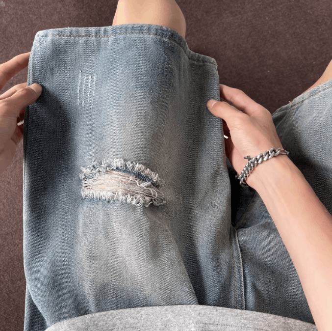 Japanese Brand × Jean Straight casual distressed denim shorts Size US 32 / EU 48 - 4 Thumbnail