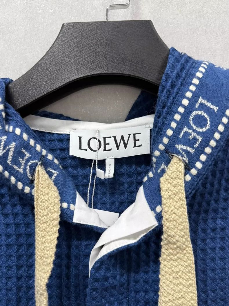 Loewe LOEWE size42 Blue lettering embroidered hooded tasselled kn Size US M / EU 48-50 / 2 - 2 Thumbnail