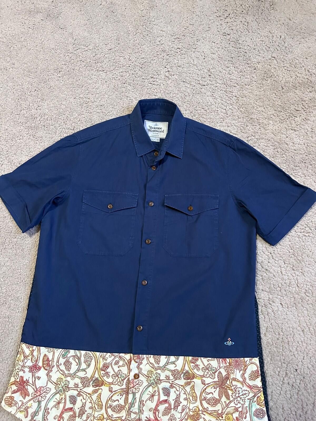 Vivienne Westwood Rare Vivienne Westwood Shirt Blue Colour Block Vintage Shirt Size US M / EU 48-50 / 2 - 3 Thumbnail