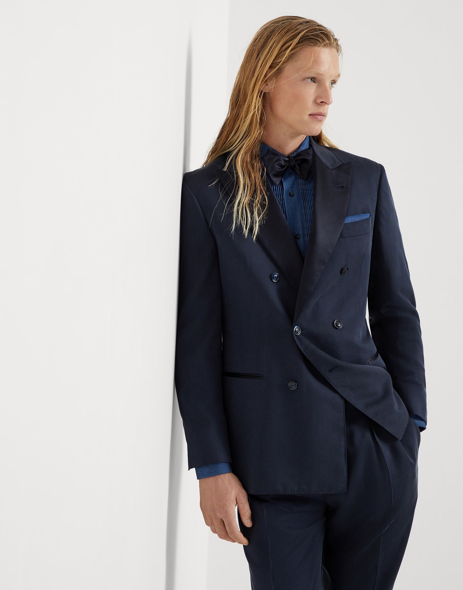 Brunello Cucinelli o1la1rc1a0425 Suit in Navy Blue Size US M / EU 48-50 / 2 - 4 Thumbnail