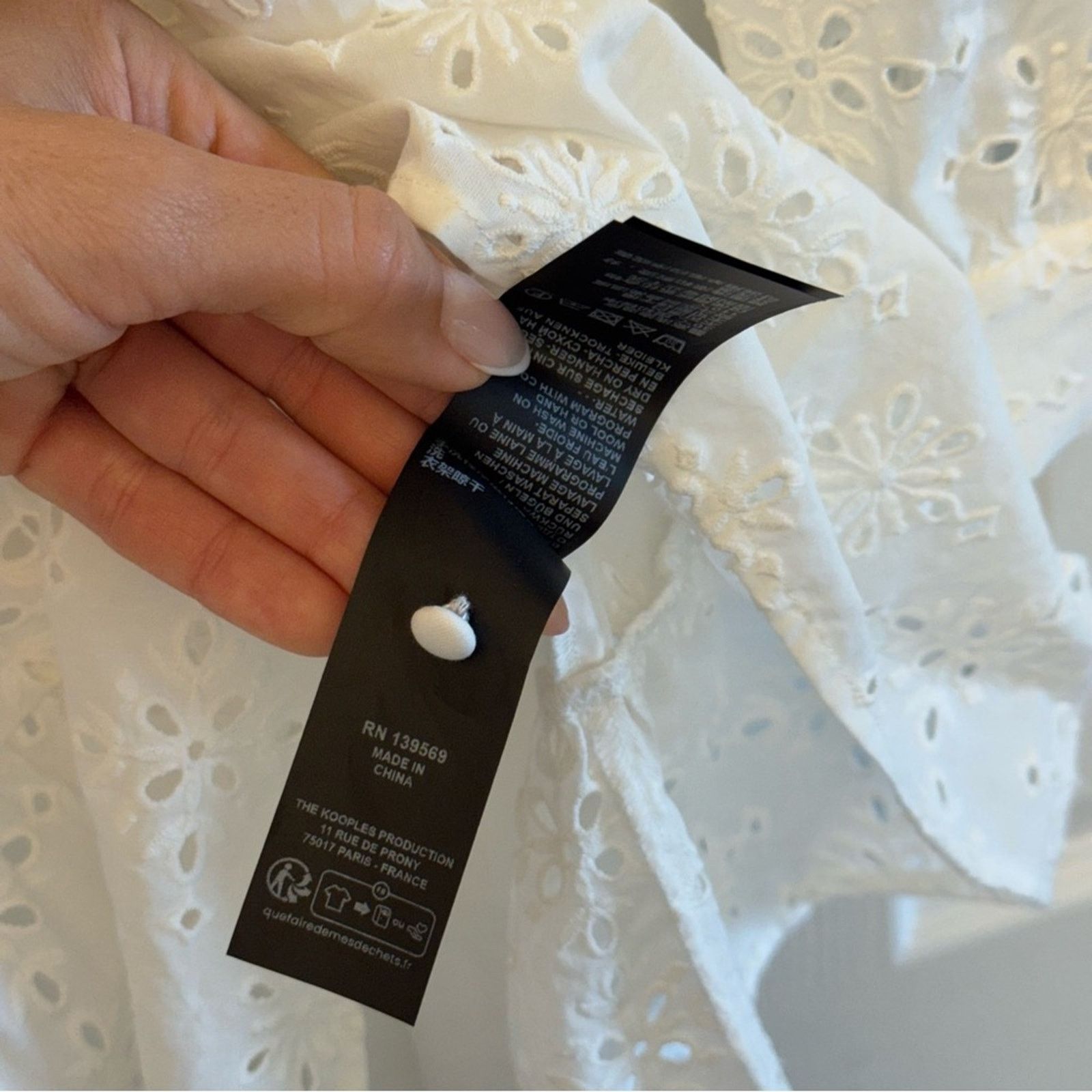 The Kooples NWT! The Kooples White Crochet Buttoned Sundress, Size 1 S Size S / US 4 / IT 40 - 10 Thumbnail