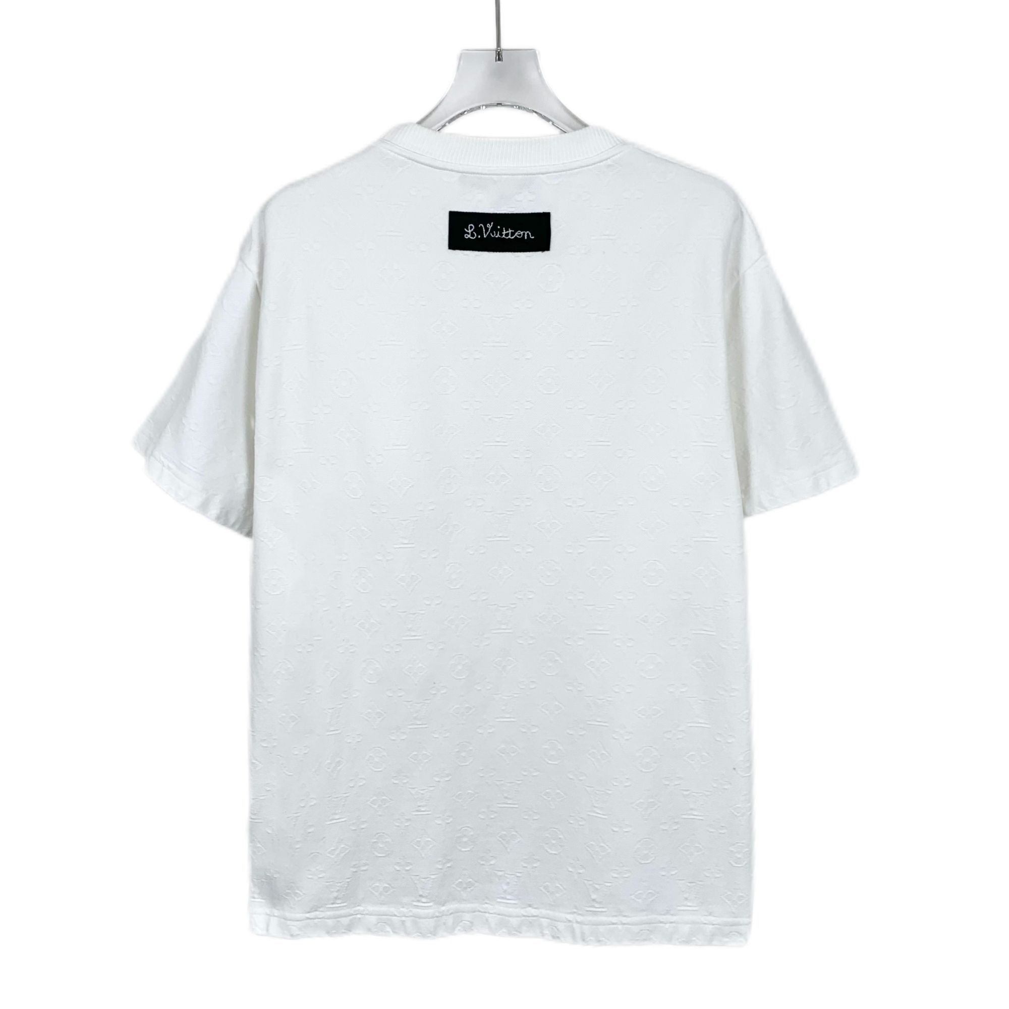 Louis Vuitton H14708 Louis Vuitton White Embossed Monogram T-Shirt Size US M / EU 48-50 / 2 - 2 Thumbnail