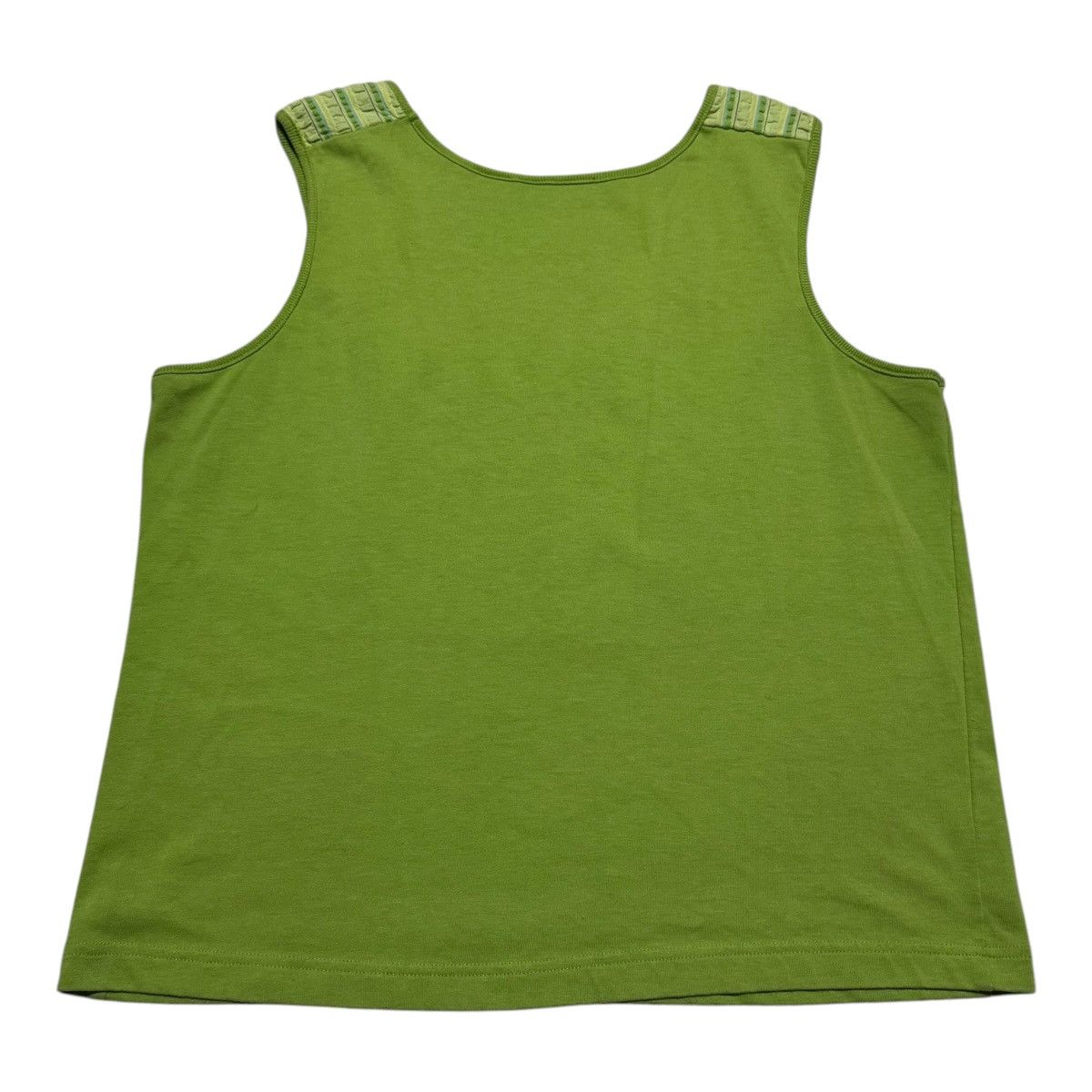 Vintage Vintage 2000s Green Fish Emboridered Tank Top Women's M FLAW Size M / US 6-8 / IT 42-44 - 4 Thumbnail