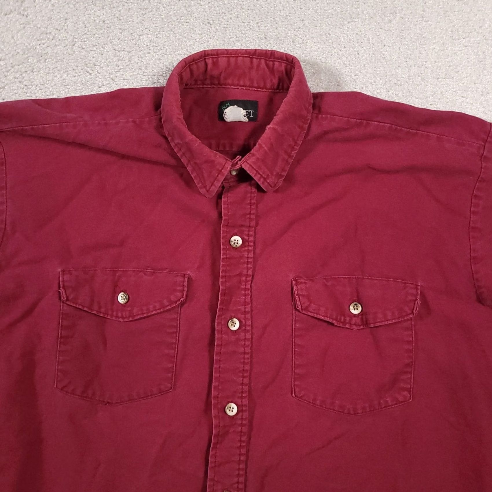 Vintage VINTAGE Codet Button Up Heavy Work Shirt Mens 2XL Burgundy Outdoors Fall Winter Steel/Red Shirt Mens 2XL Size US XXL / EU 58 / 5 - 3 Thumbnail