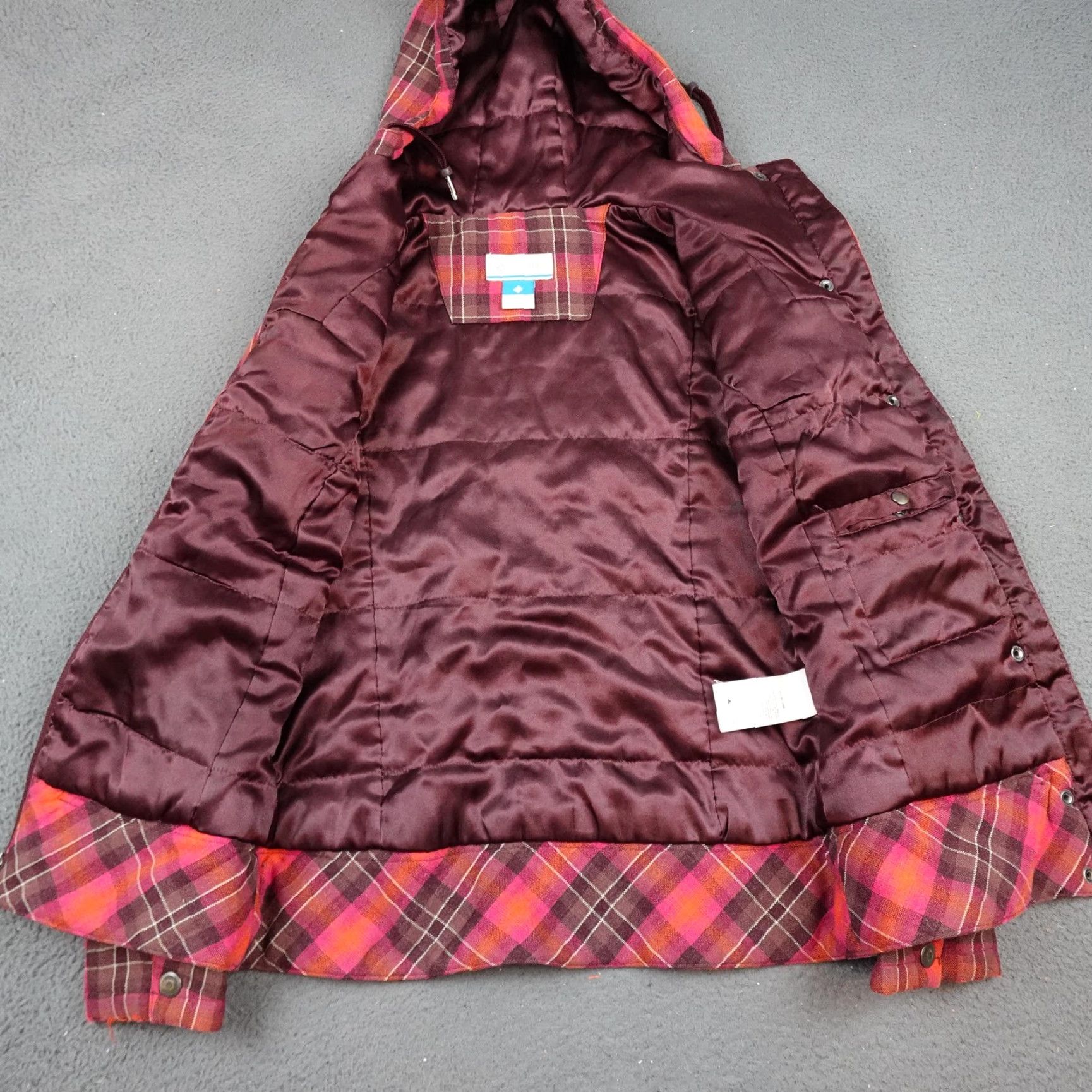 Pinko Columbia Jacket Womens Small Pink Plaid Hooded Omni Shield Insulated Ski Size S / US 4 / IT 40 - 5 Thumbnail