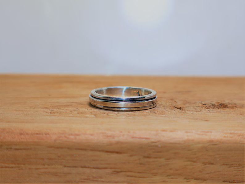 Handmade Spinner Band Ring, Sterling Silver Handmade Boho Jewelry, Size ONE SIZE - 2 Thumbnail
