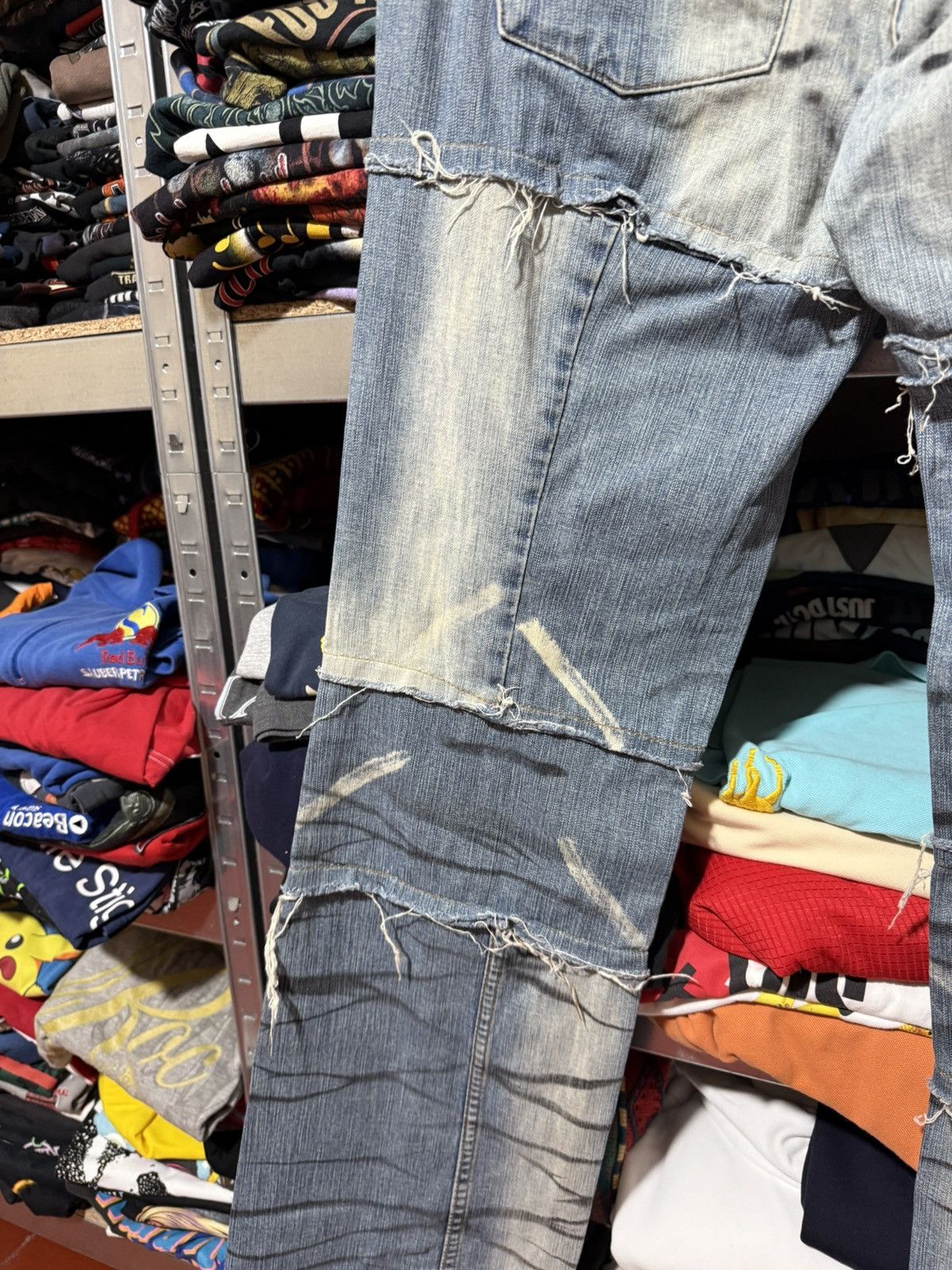Japanese Brand CYBER PUNK Y2K VSCT JEANS DENIM NAVY AVANT GARD JEANS HYPE Size US 36 / EU 52 - 11 Thumbnail