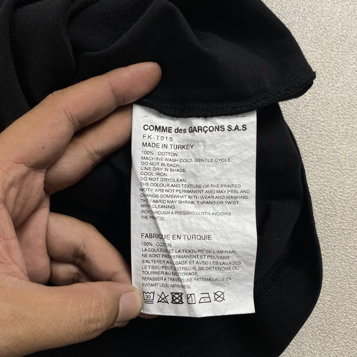 Comme des Garcons SHIRT Comme des Garcons Black T-shirt Size US S / EU 44-46 / 1 - 6 Thumbnail