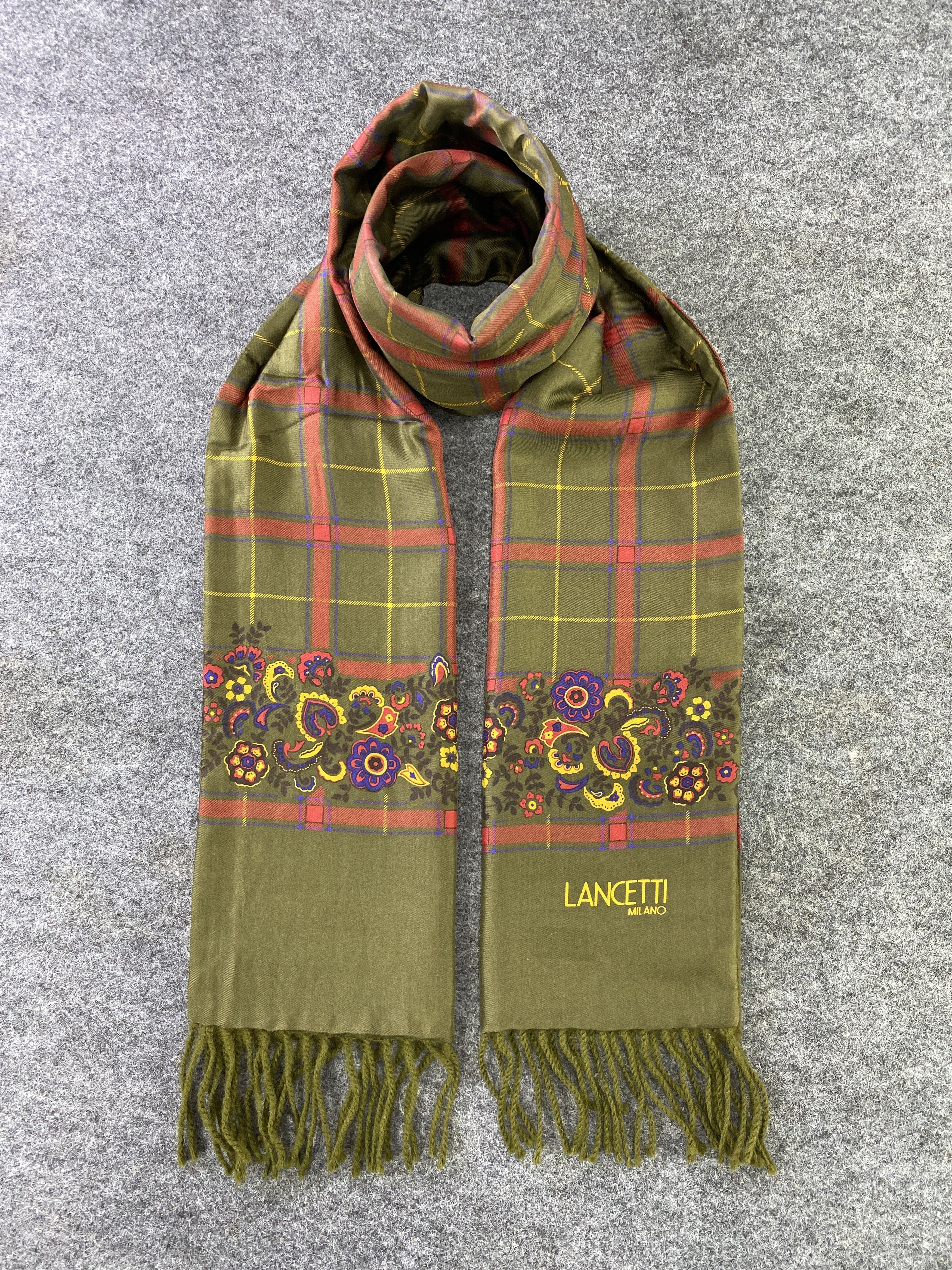 Designer Lancetti Milano Silk Scarf / Muffler / Neckwear -T512 Size ONE SIZE - 1 Thumbnail