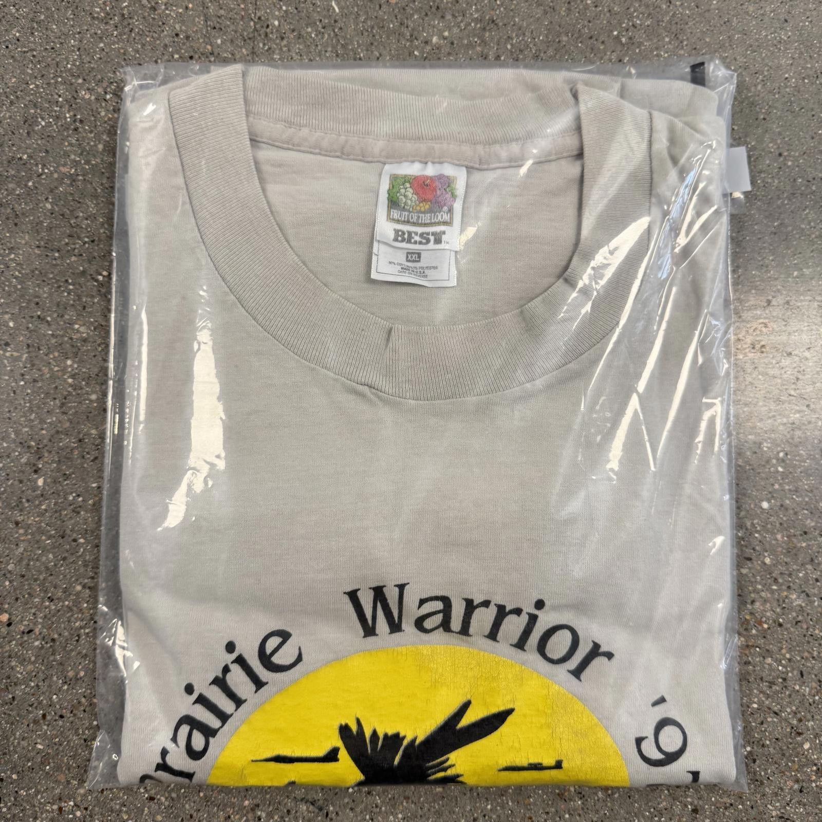 Fruit Of The Loom Rare 90s FOTL SS Prairie Warrior '97 Native T-Shirt 2XL Size US XXL / EU 58 / 5 - 11 Thumbnail