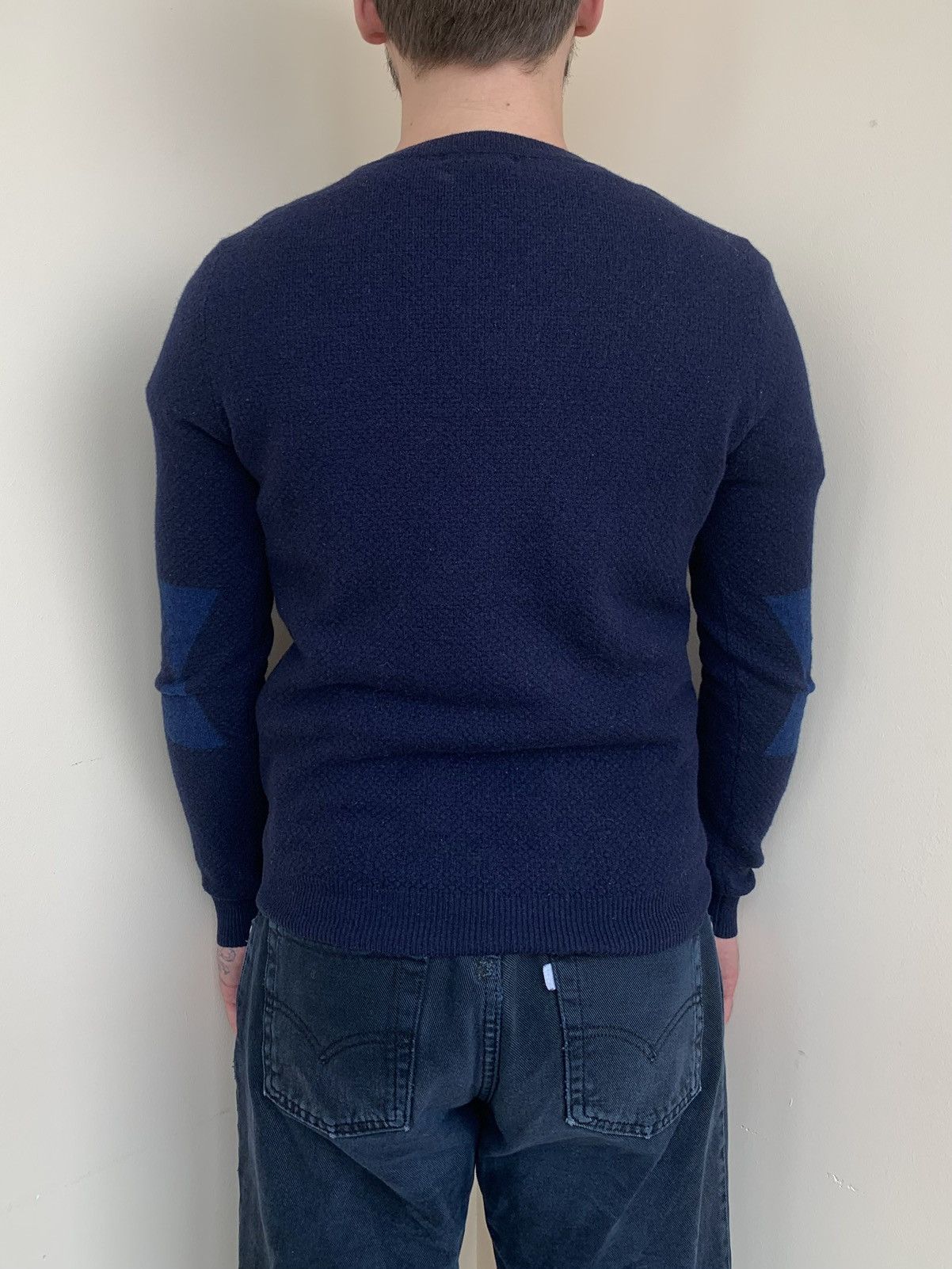 Folk Henley Button Half Elbow Geometric Print Wool Blend Sweater Size US M / EU 48-50 / 2 - 4 Thumbnail