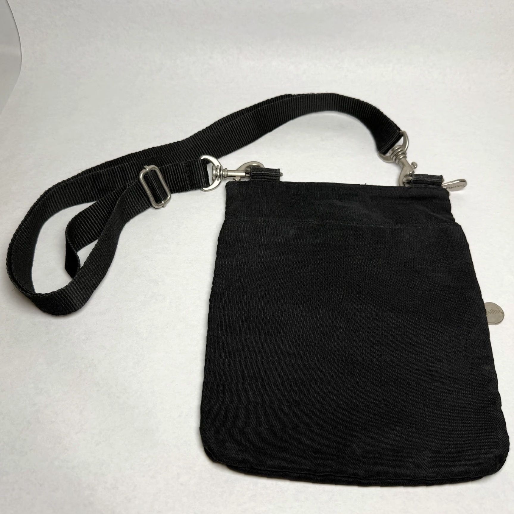 Vintage Baggallini Purse Crossbody Nylon Side Zipper Organizer Adjustable Strap Black Small Women Size ONE SIZE - 7 Thumbnail