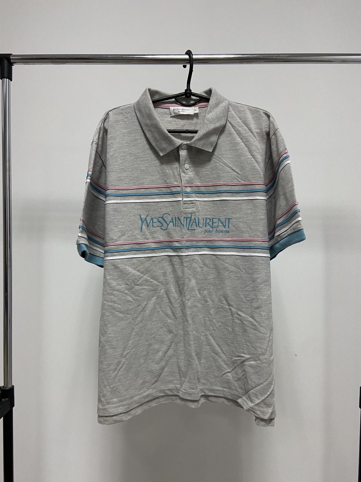 Other Yves Saint Laurent Vintage T-Shirt Polo Big Logo YSL Y2K Size US XXL / EU 58 / 5 - 1 Thumbnail