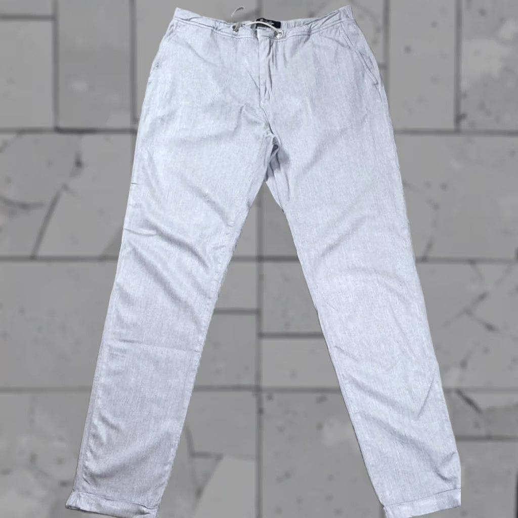 Vintage 34 Heritage Formia Pants Mens 34x34 Gray Elastic Waist Chino Lyocell Stretch Size US 34 / EU 50 - 1 Thumbnail