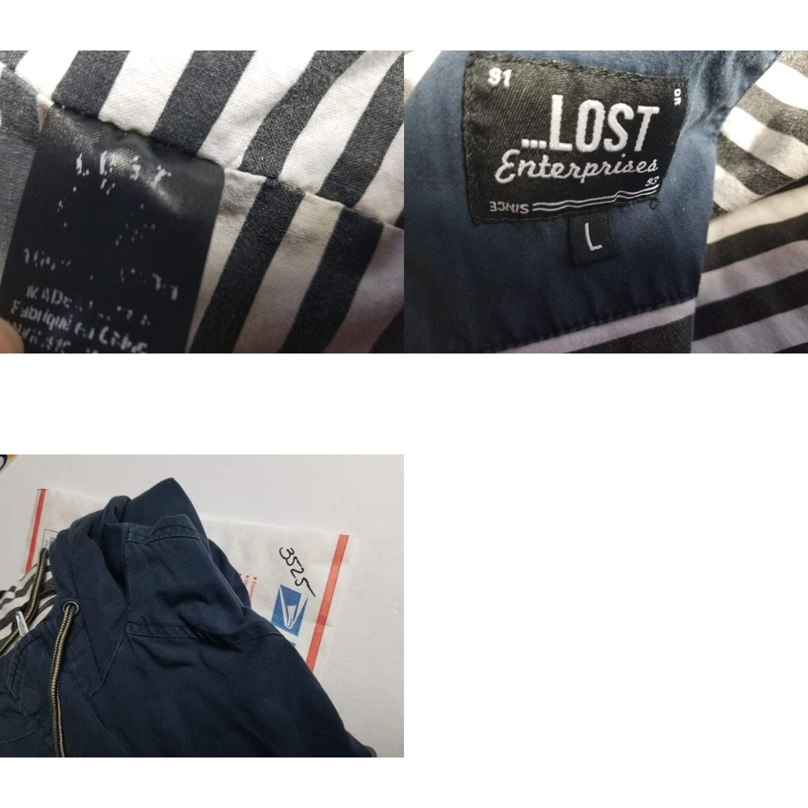 Denime Lost Enterprises Hooded Denim Jacket Full Zip Button Blue Distressed Size Large Size US L / EU 52-54 / 3 - 9 Thumbnail