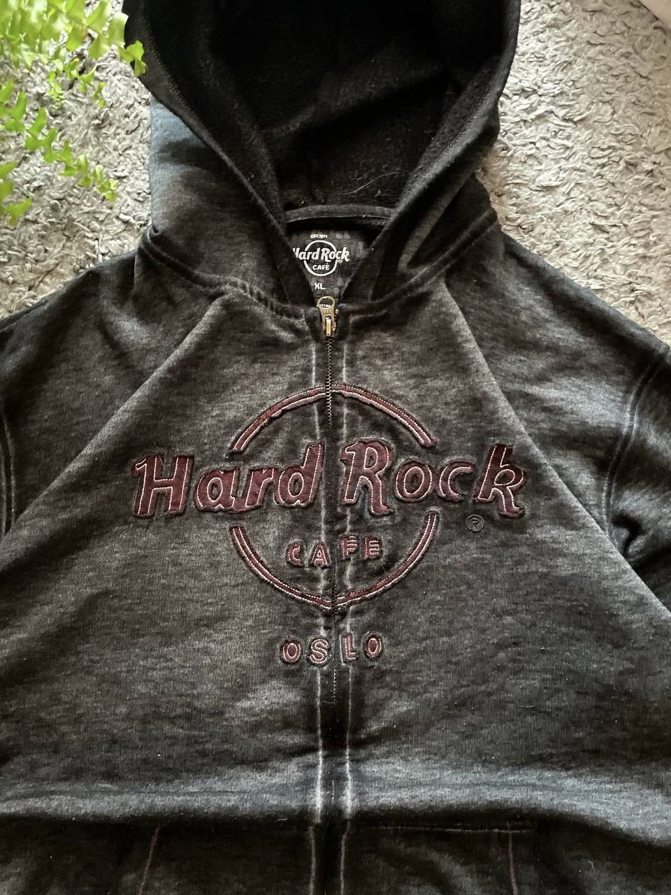 Hard Rock Cafe × Vintage 00s Hard Rock Cafe Oslo Zip Hoodie Streetwear Vintage Logo Size US XL / EU 56 / 4 - 7 Thumbnail