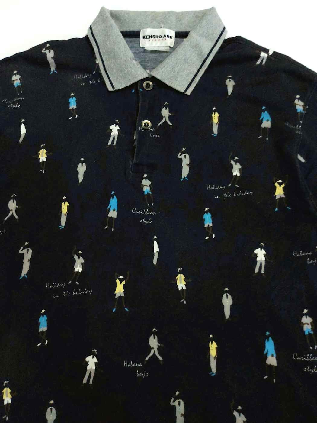 Designer × Japanese Brand × Kensho Abe Vintage Kensho Abe Golf Monogram Polo Size US M / EU 48-50 / 2 - 6 Thumbnail