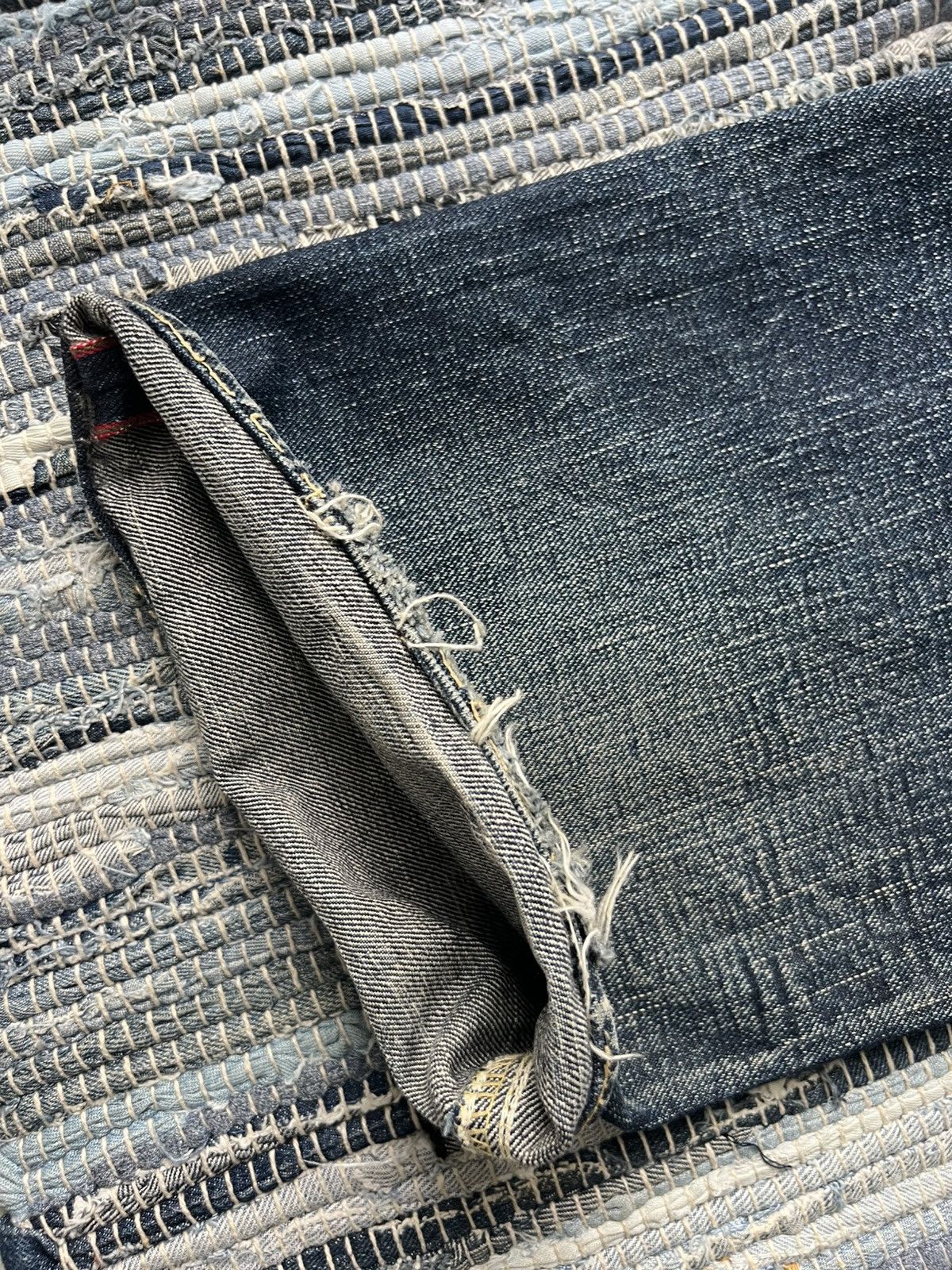 Samurai Jeans Vintage Jett Rink Texas 🇯🇵 Beautiful Fade Wear Selvaged Denim Size US 33 - 13 Thumbnail