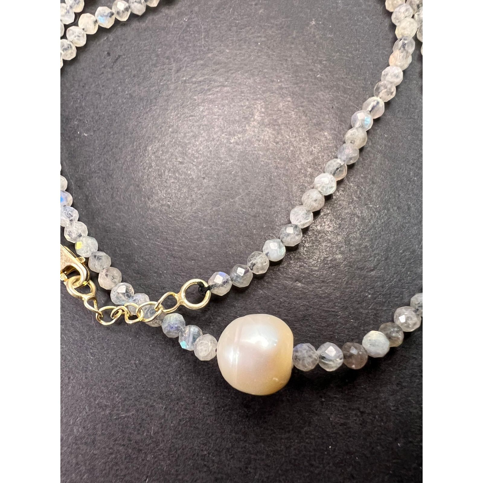 Other Labradorite and pearl necklace with sterling silver clasp Size ONE SIZE - 11 Thumbnail