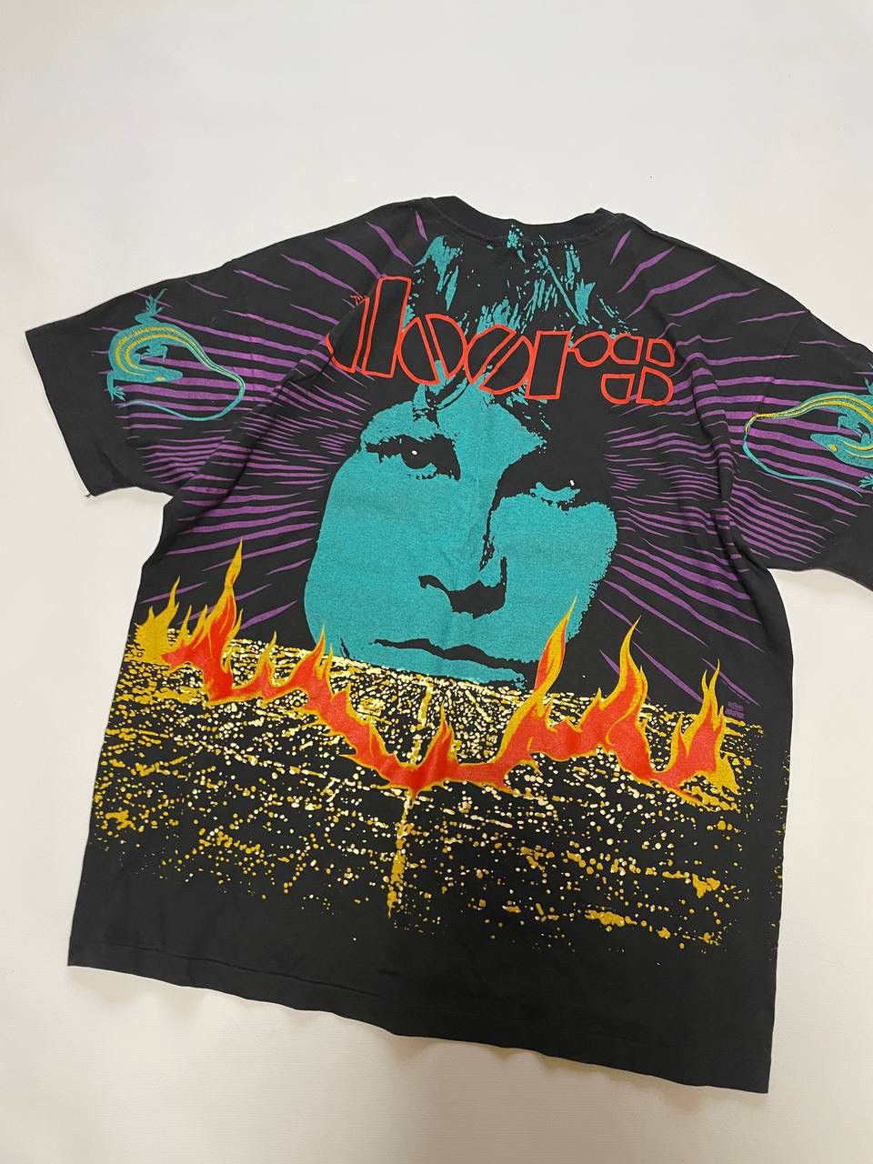 Band Tees The Doors Very Rare Vintage Single Stitch 1992 Over Print Size US XL / EU 56 / 4 - 2 Thumbnail