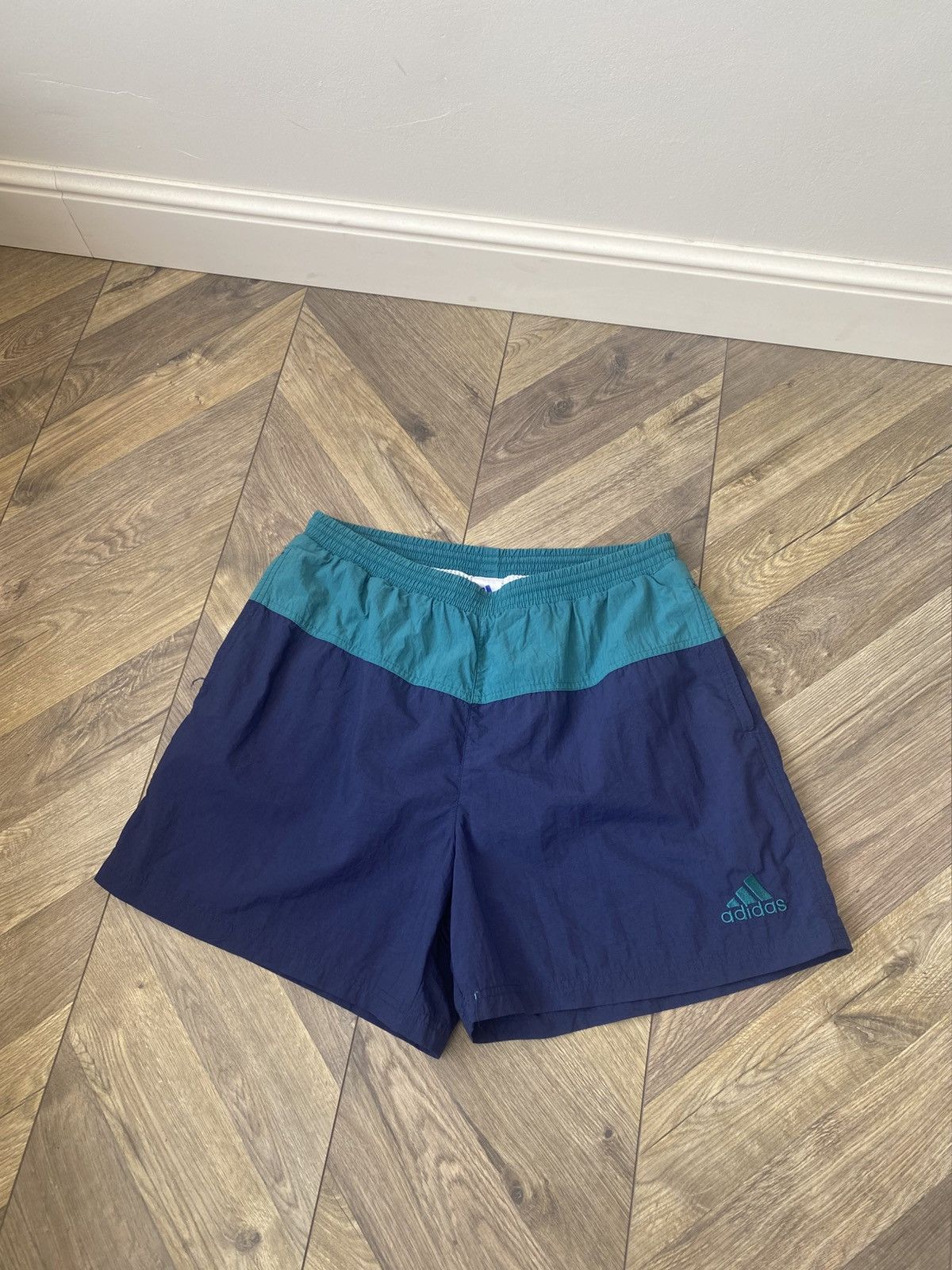 Adidas × Vintage Vintage Adidas Navy Blue Swimwear Swimming Trunks Shorts Size US 31 - 5 Thumbnail